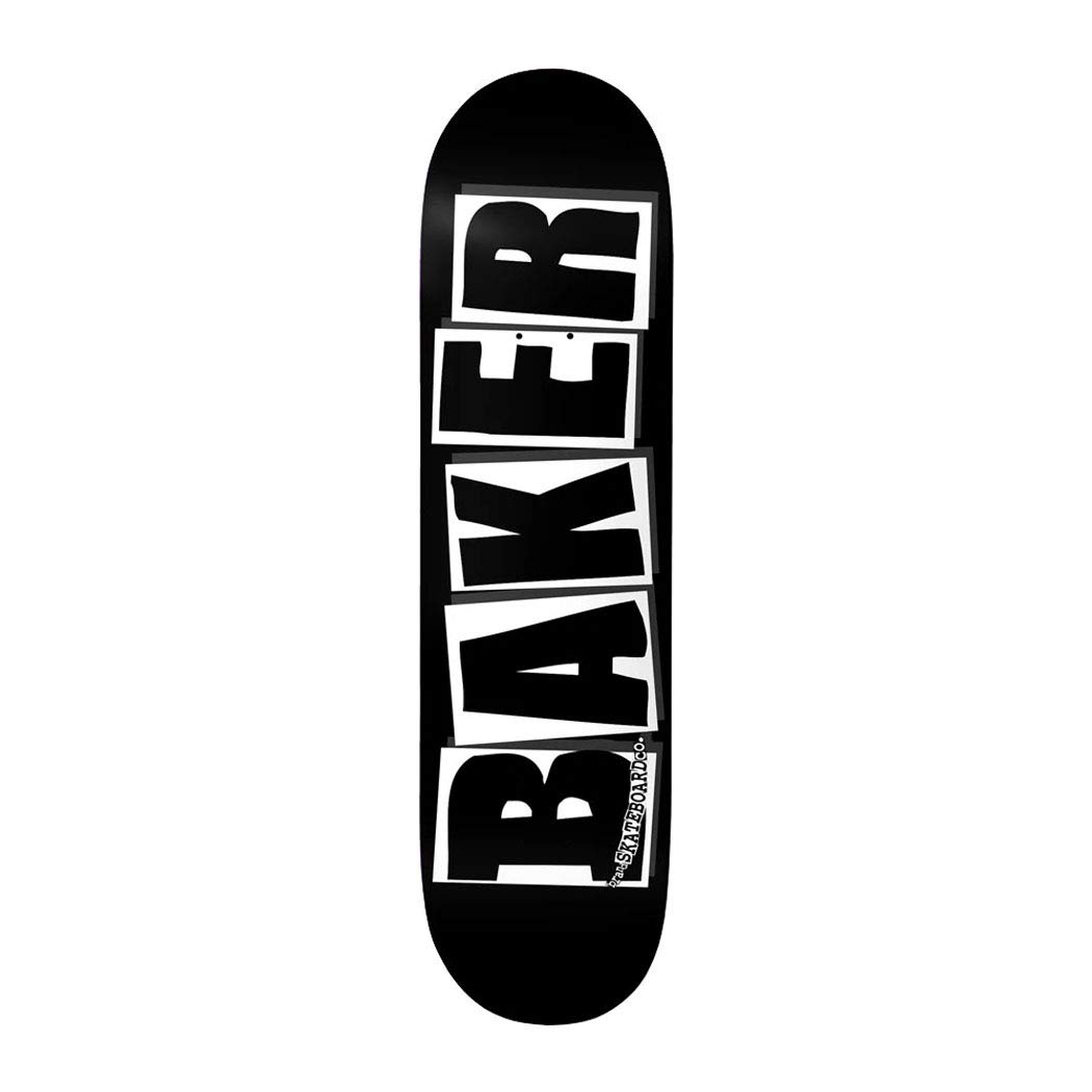 送料無料Baker Brand Logo Deck-8.0 BlackWhite Skateboard Deck by Baker並行輸入品
