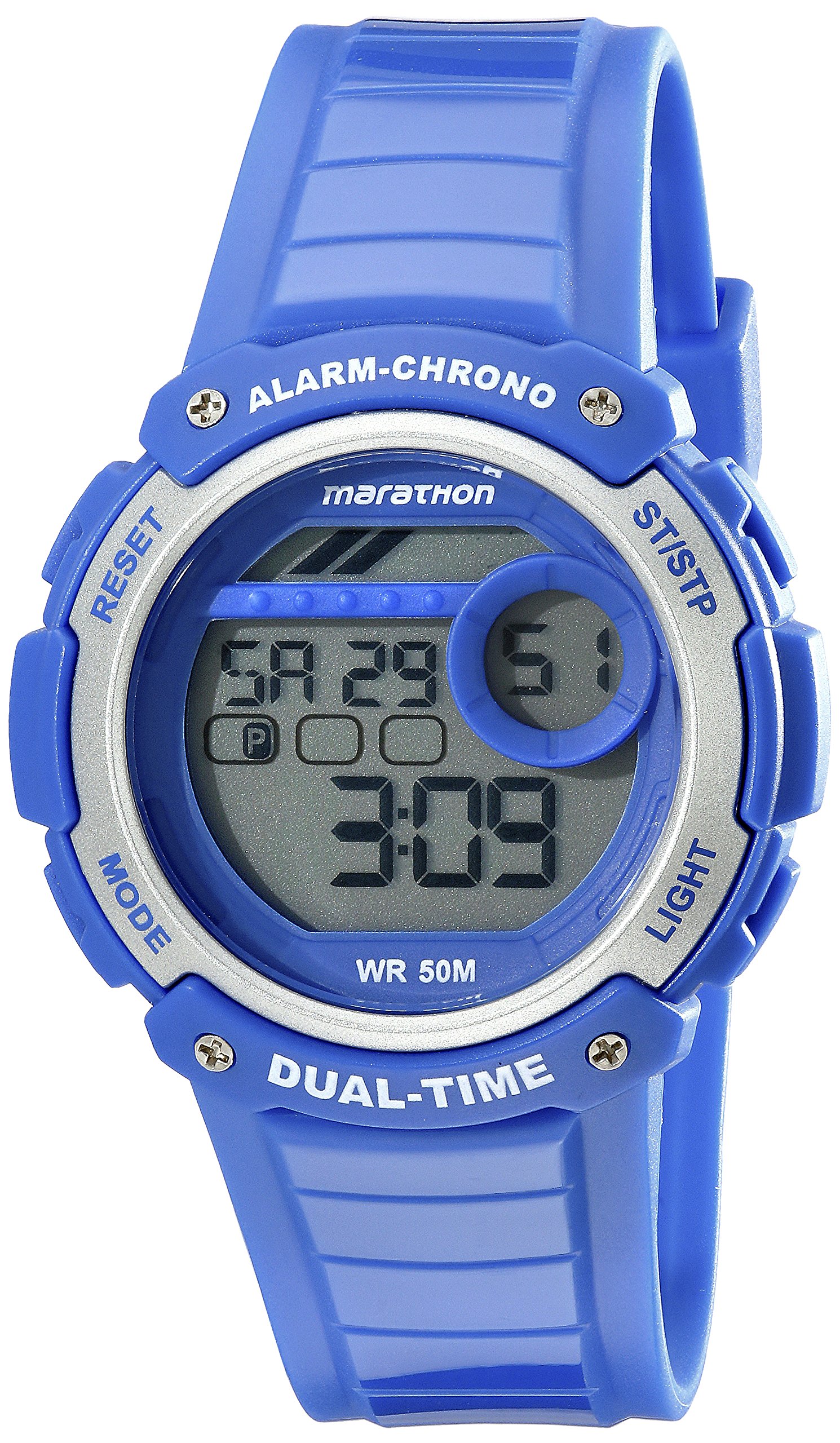 送料無料Timex ユニセックス TW5K85000M6 マラソン デジタル表示 クォーツ ブルーウォッチ並行輸