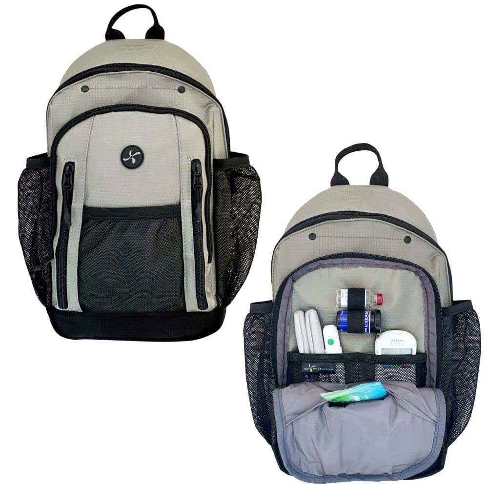 送料無料Sugar Medical - Insulated Diabetes Travel Sling Backpack Fully insulated multi-Pocket Zip Secured Backpack w