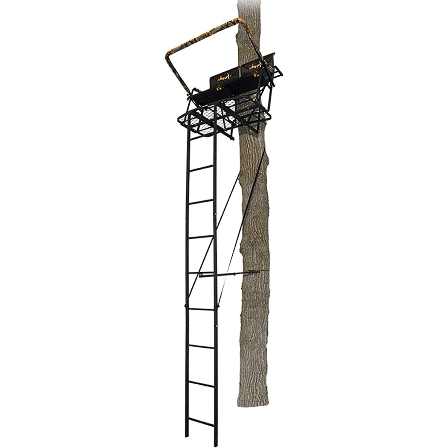 送料無料Muddy MLS2800 Rebel 2.5 17 Ladder Tree Stand Lumbar Style 1.5 Seat Design for Big GameShootingHunting並行