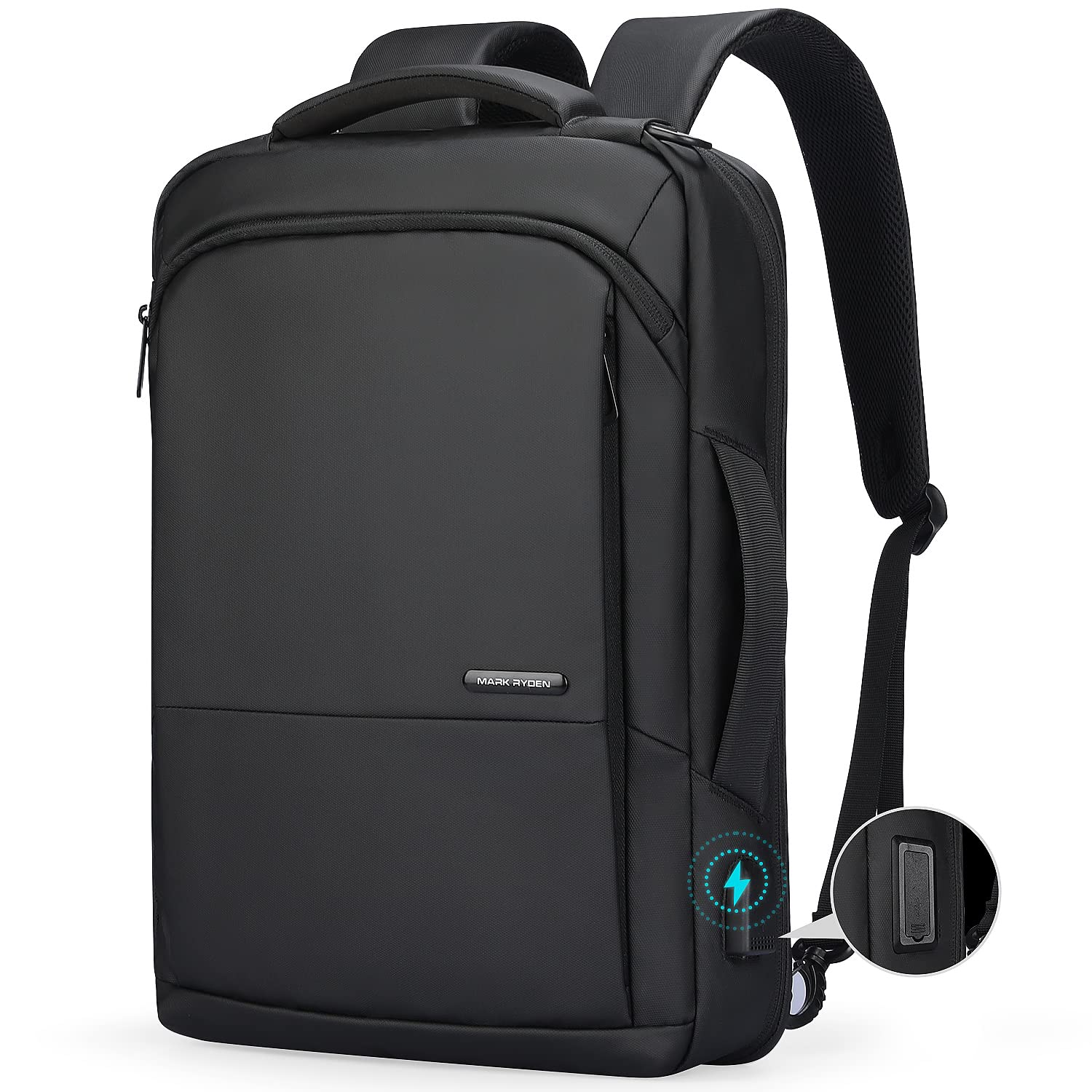 送料無料MARK RYDEN Slim Backpack for Men 15.6 Inch Laptop Backpack 3 in 1 Waterproof High Tech Backpack with Removable