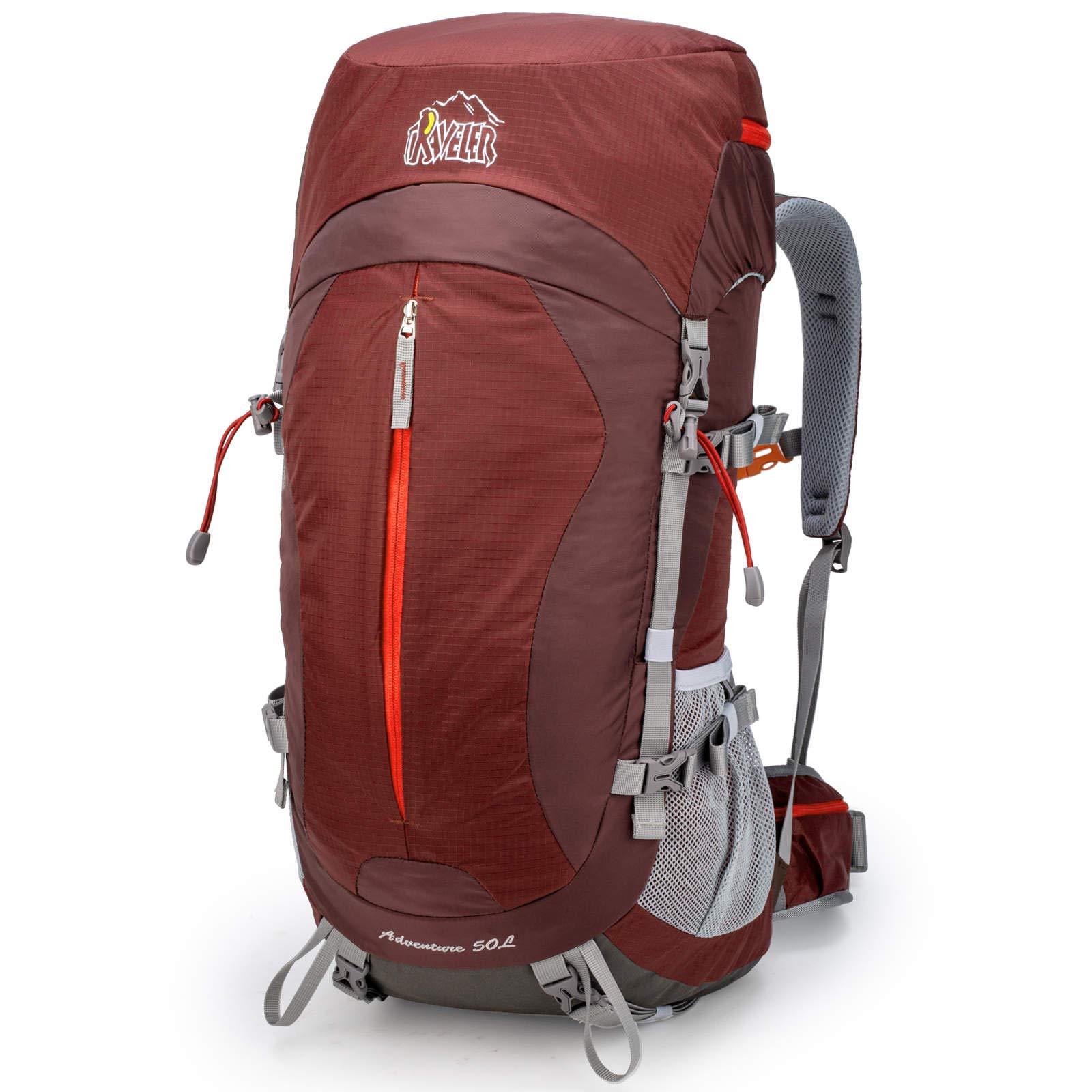 送料無料Aveler 50Liters Unisex Lightweight Nylon Internal Frame Hiking Backpack with Integrated Rain Cover並行輸入品