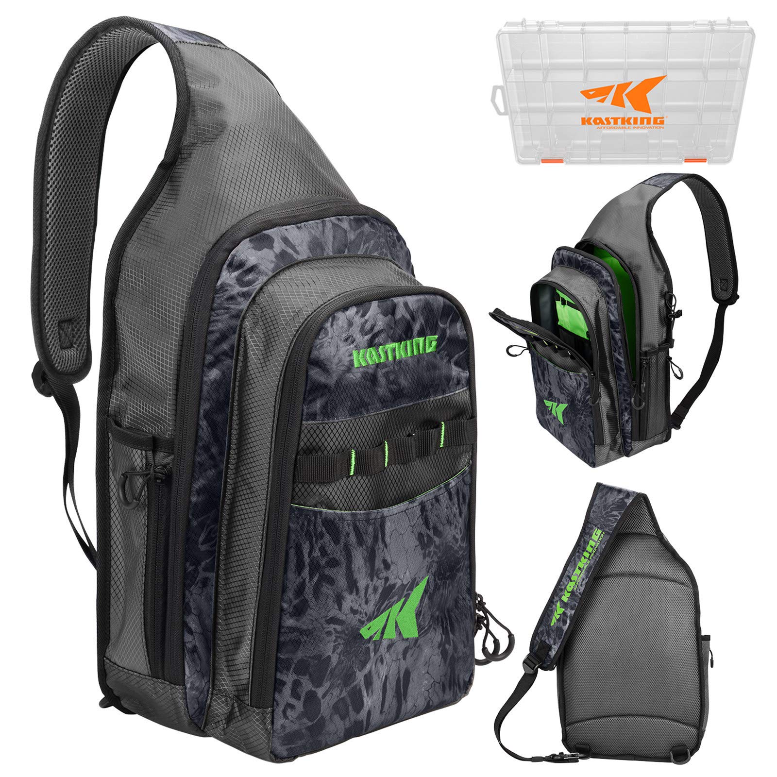 送料無料KastKing Pond Hopper Fishing Sling Tackle Storage Bag Lightweight Sling Fishing Backpack - Sling Tool Bag for