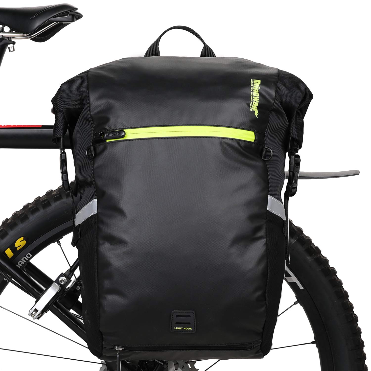 送料無料Rhinowalk Bike Bag Waterproof Pannier Backpack Convertible - 2 in 1 Bicycle Saddle Bag Shoulder Bag Laptop Pannie