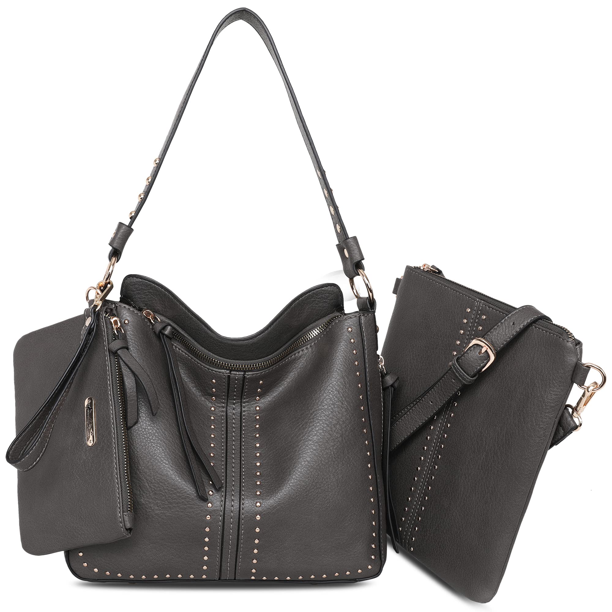 送料無料Montana West Shoulder Bag Purses and Handbags For Women Hobo Bags Dark Grey MWC-1001S-3DGY並行輸入品