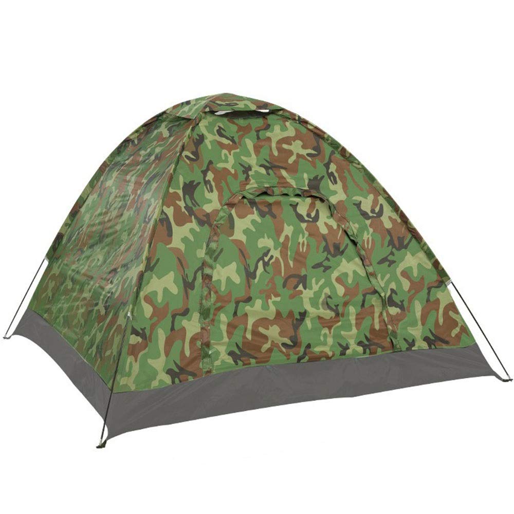 送料無料Camping Tent 2 Person Leisure Tent Single Layer Double Camouflage Tent Outdoor Camping Tent Travel Tent Color
