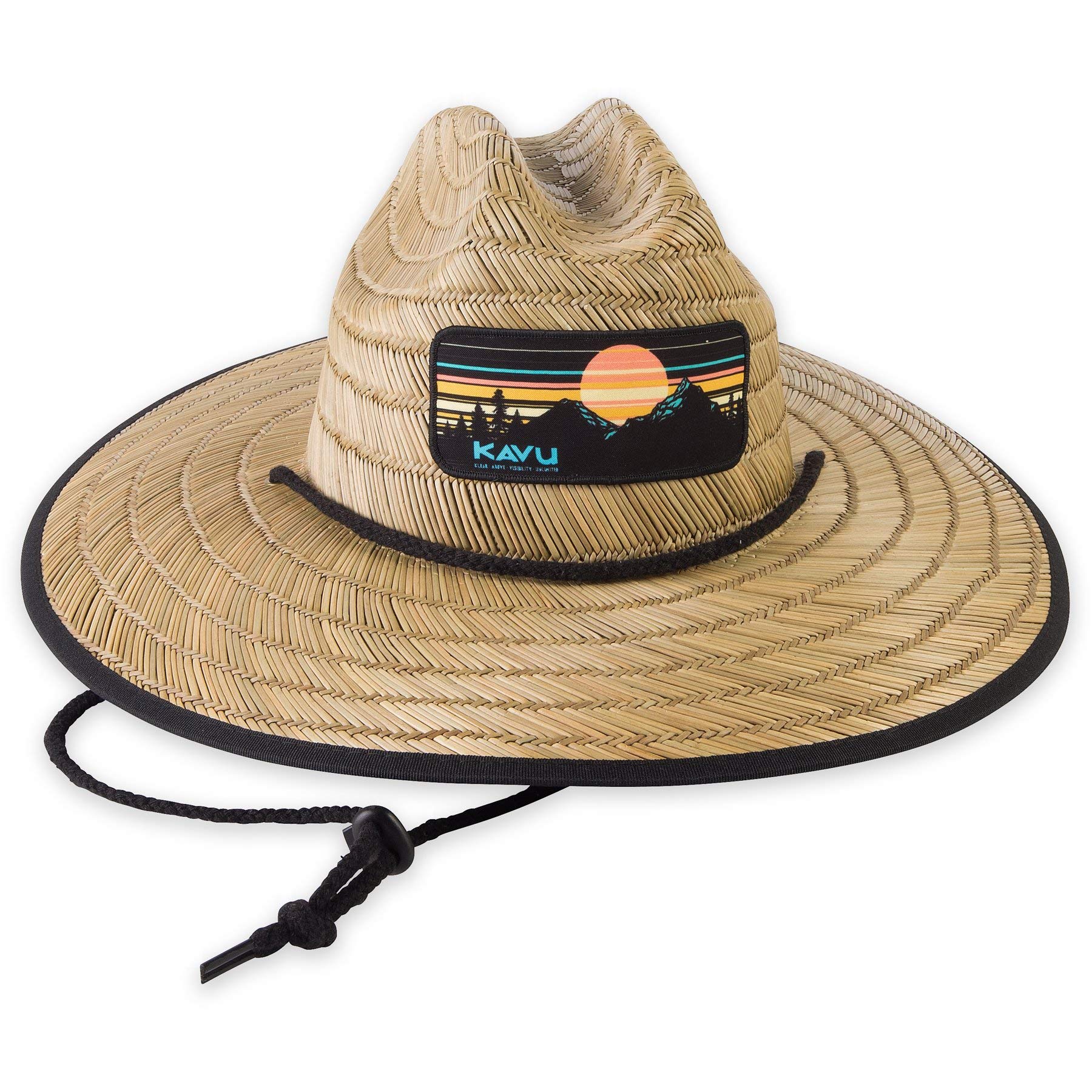 送料無料KAVU Sundee Hat Long Brimmed Straw Sun Hat-Natural並行輸入品