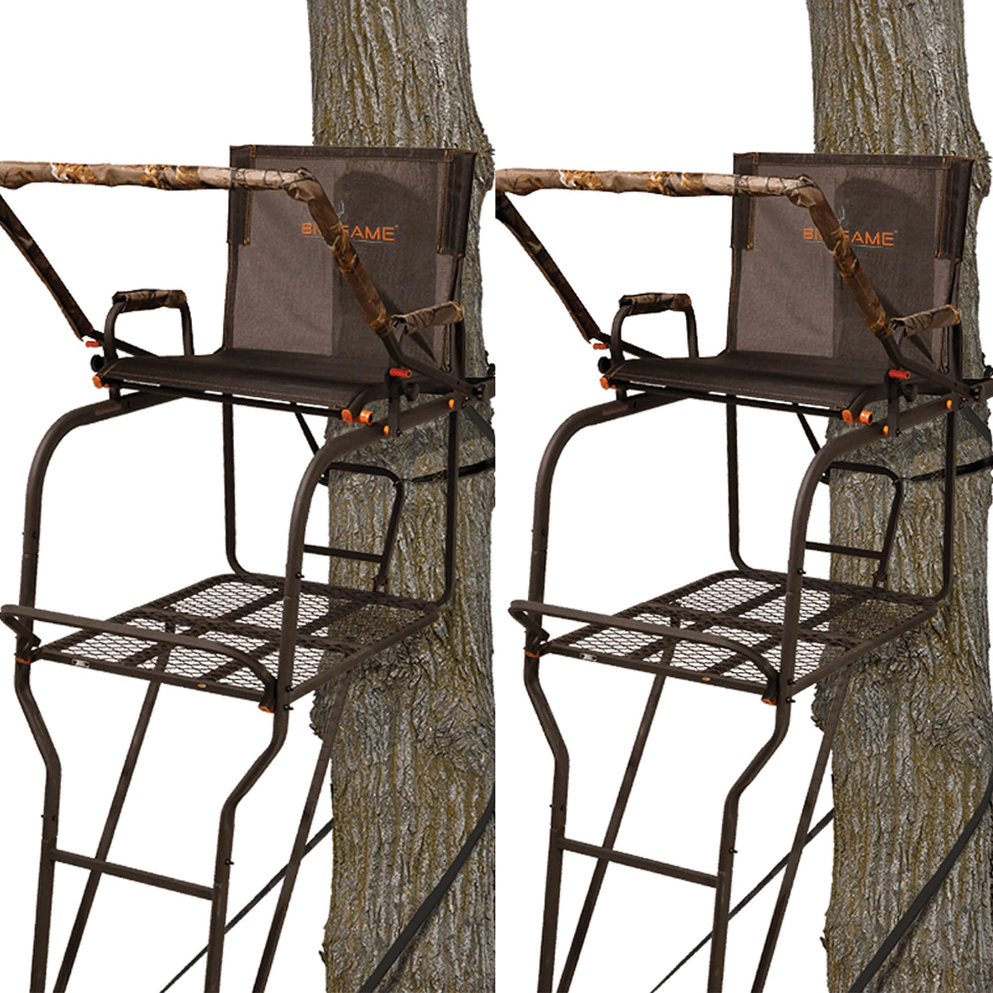 送料無料Big Game Hunter HD カモフラージュ 1.5 鹿狩り 18.5フィート 1人用 調節可能なはしごツリー