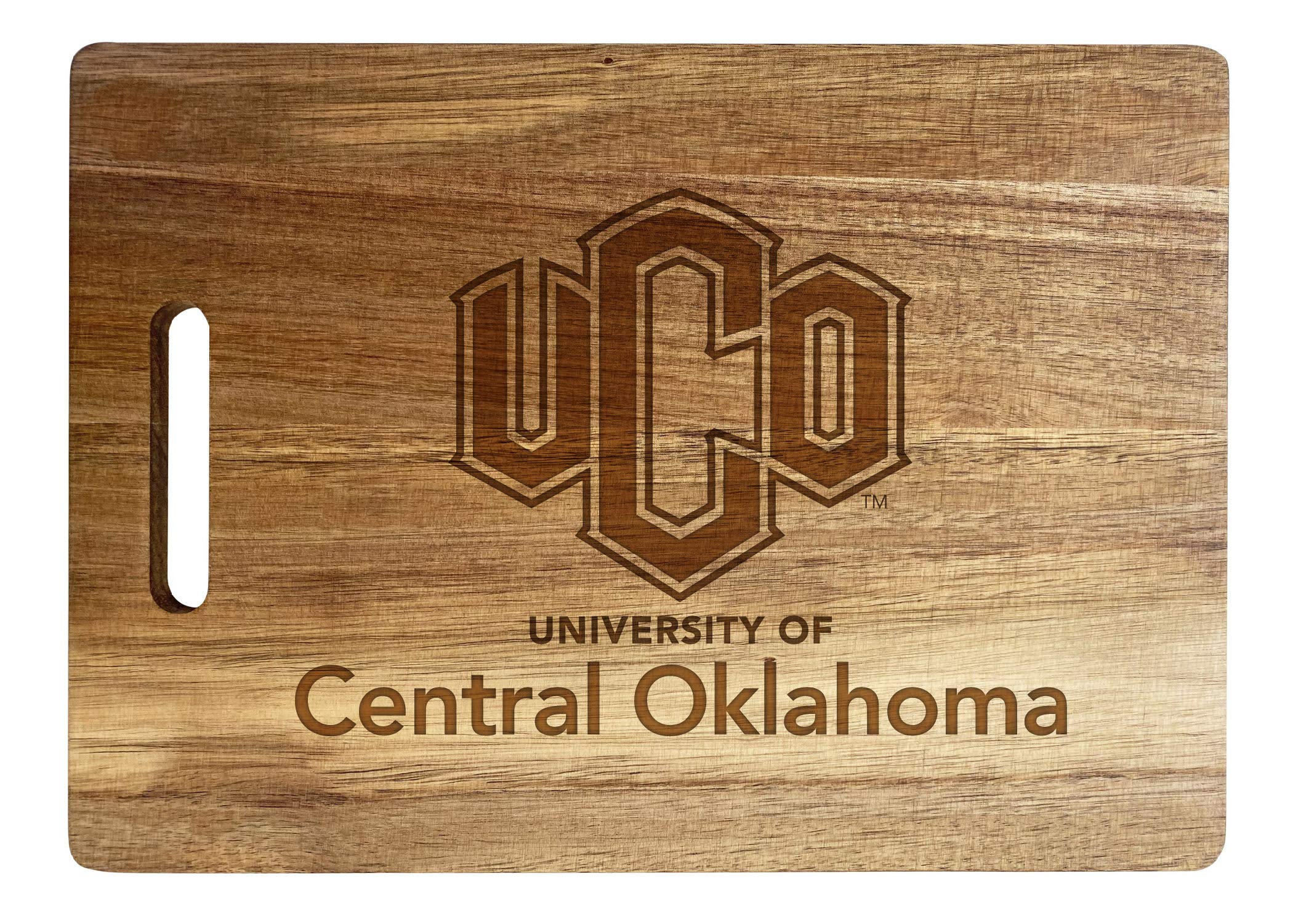 送料無料R and R Imports University of Central Oklahoma Bronchos Engraved Wooden Cutting Board 10 x 14 Acacia Wood - Lar
