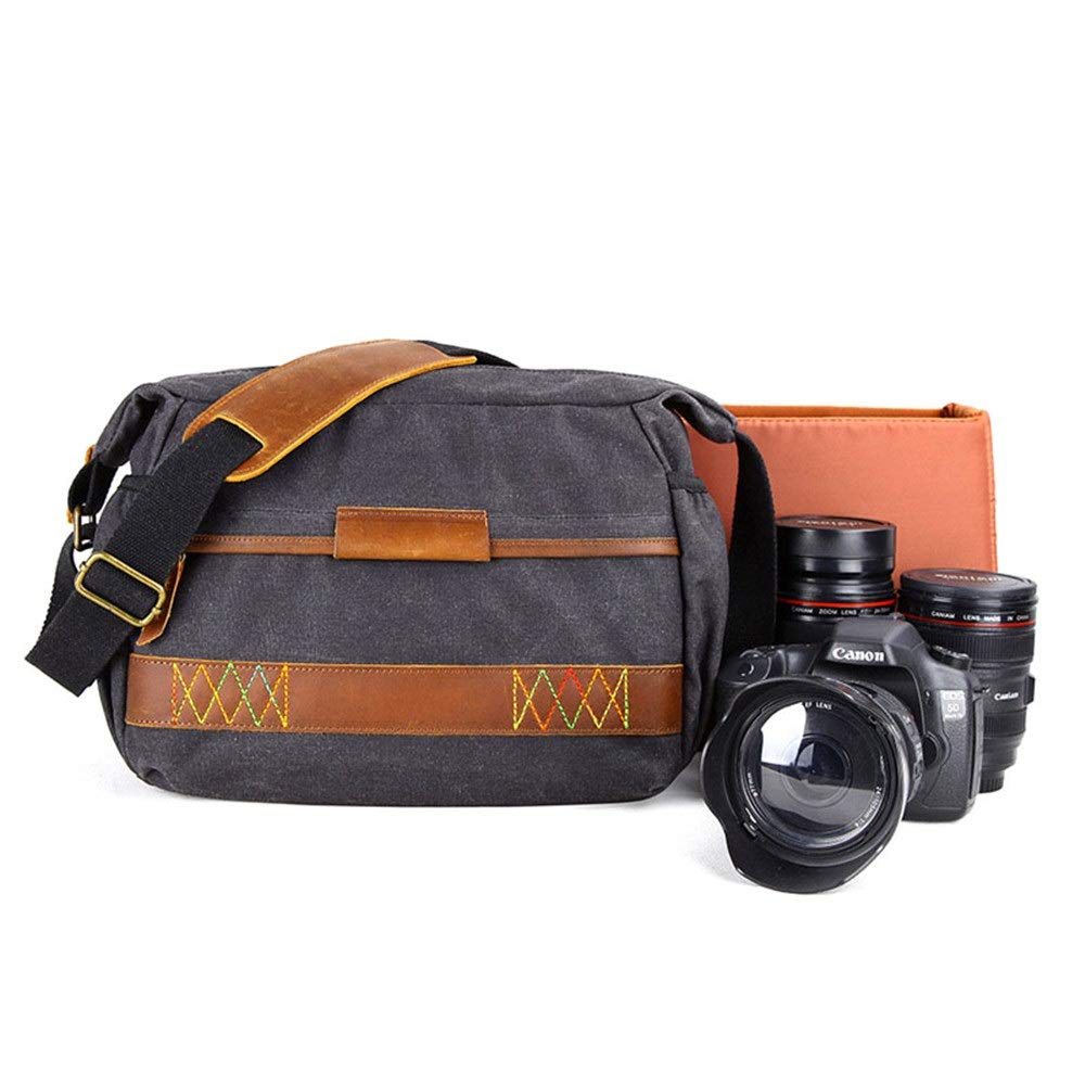 送料無料Rnwen Camera Backpack Shoulder Shoulder SLR Digital Camera Bag Waterproof Canvas for Men and Women Camera Cases