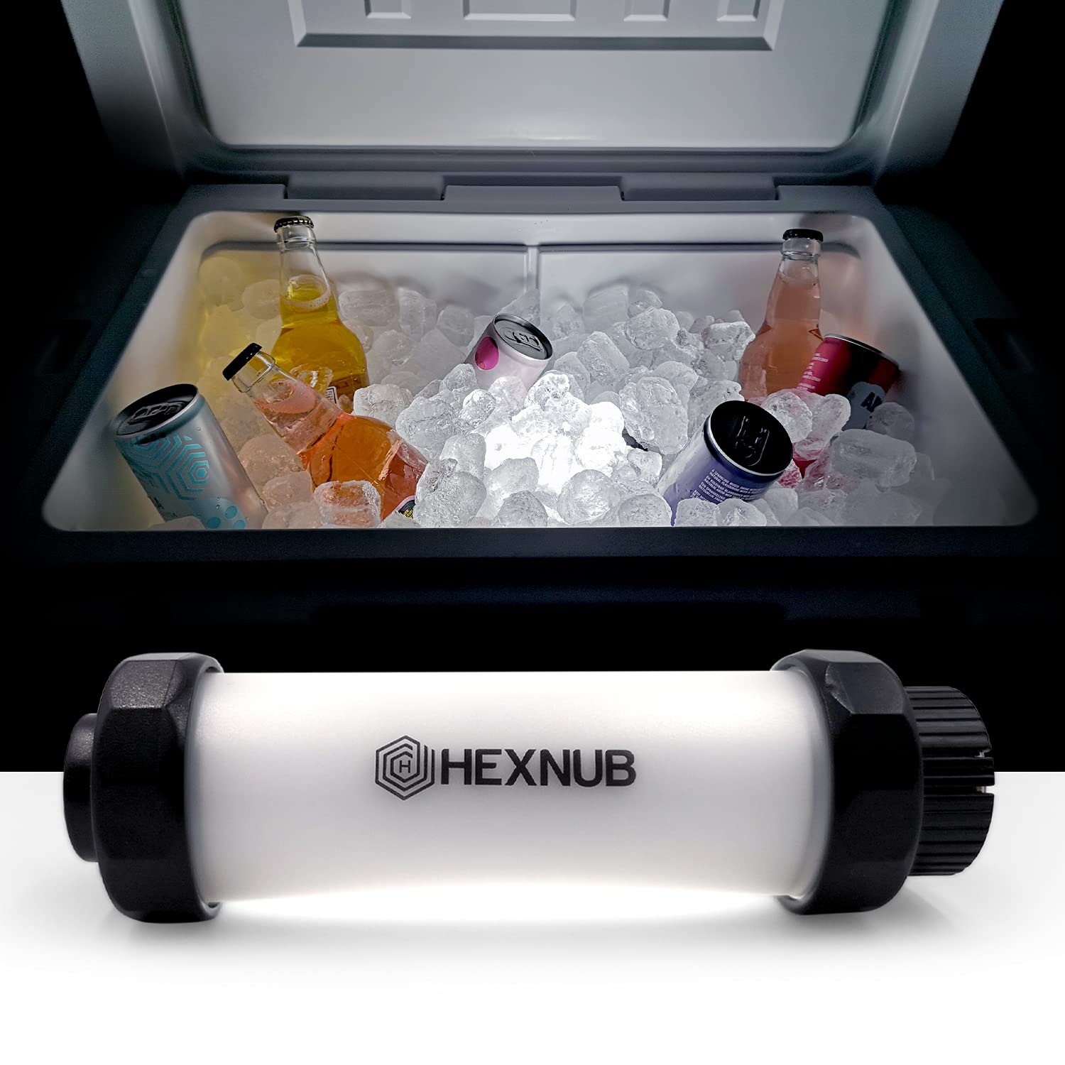 送料無料HEXNUB Cooler Box Light Waterproof Rechargeable LED Light Compatible with YETI RTIC ORCA Igloo Coleman Ice C