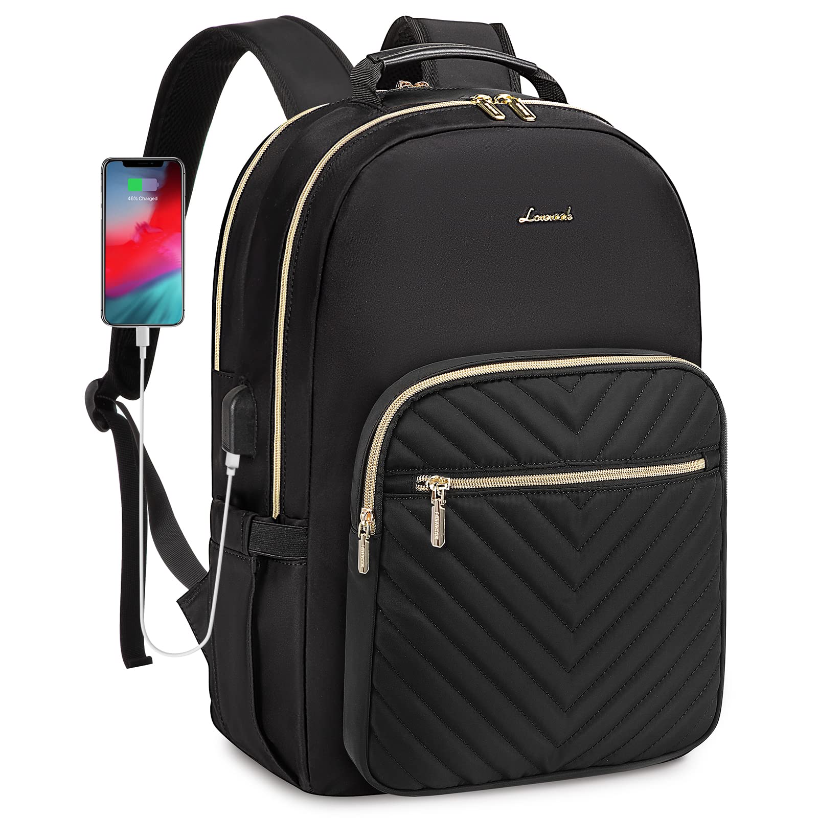 送料無料LOVEVOOK Laptop Backpack for Women Large Capacity Travel Computer Work Bag with 17-inch Laptop Compartment Busi