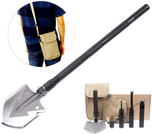 送料無料Naledi Military Folding Shovel Multifunctional Tactical Shovel Survival Portable Kit for Camping Backpack Outdoor