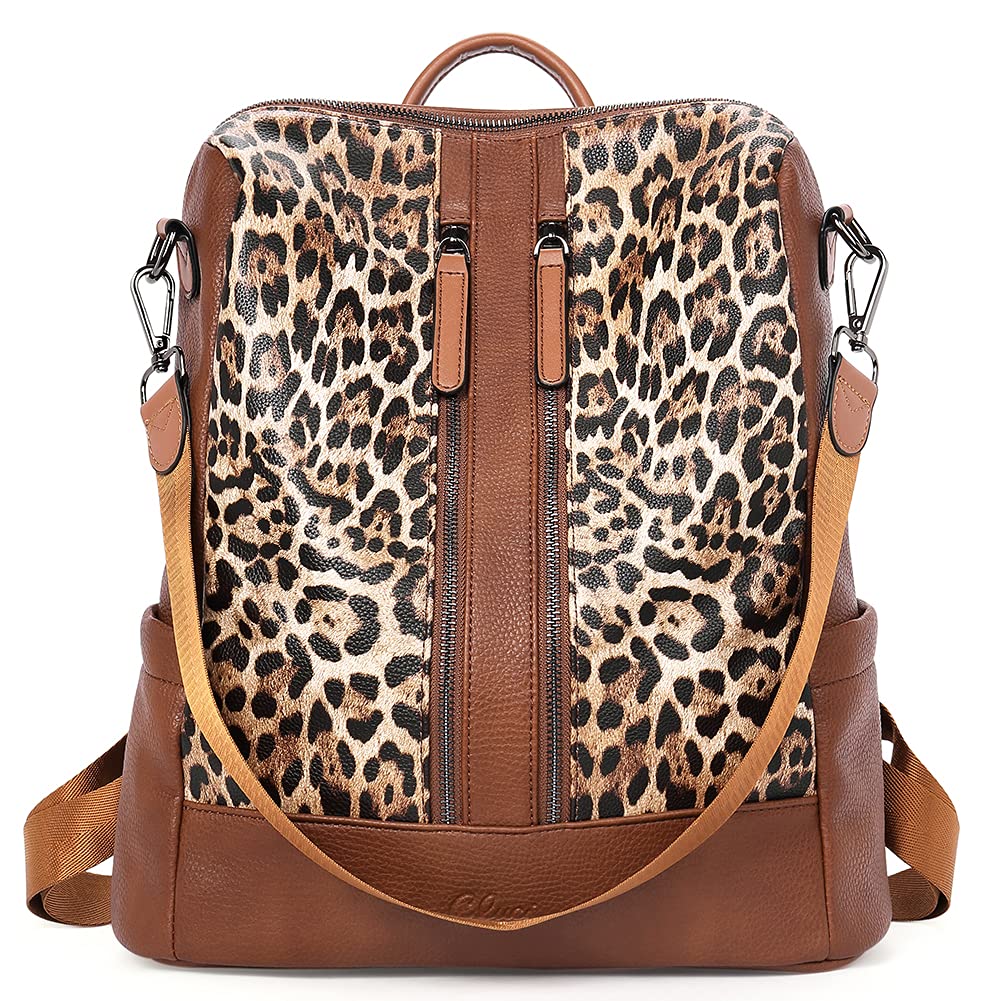 送料無料CLUCI Leather Backpack for Women Fashion Backpack Purse Convertible Large Travel Ladies Casual Shoulder Bag並行