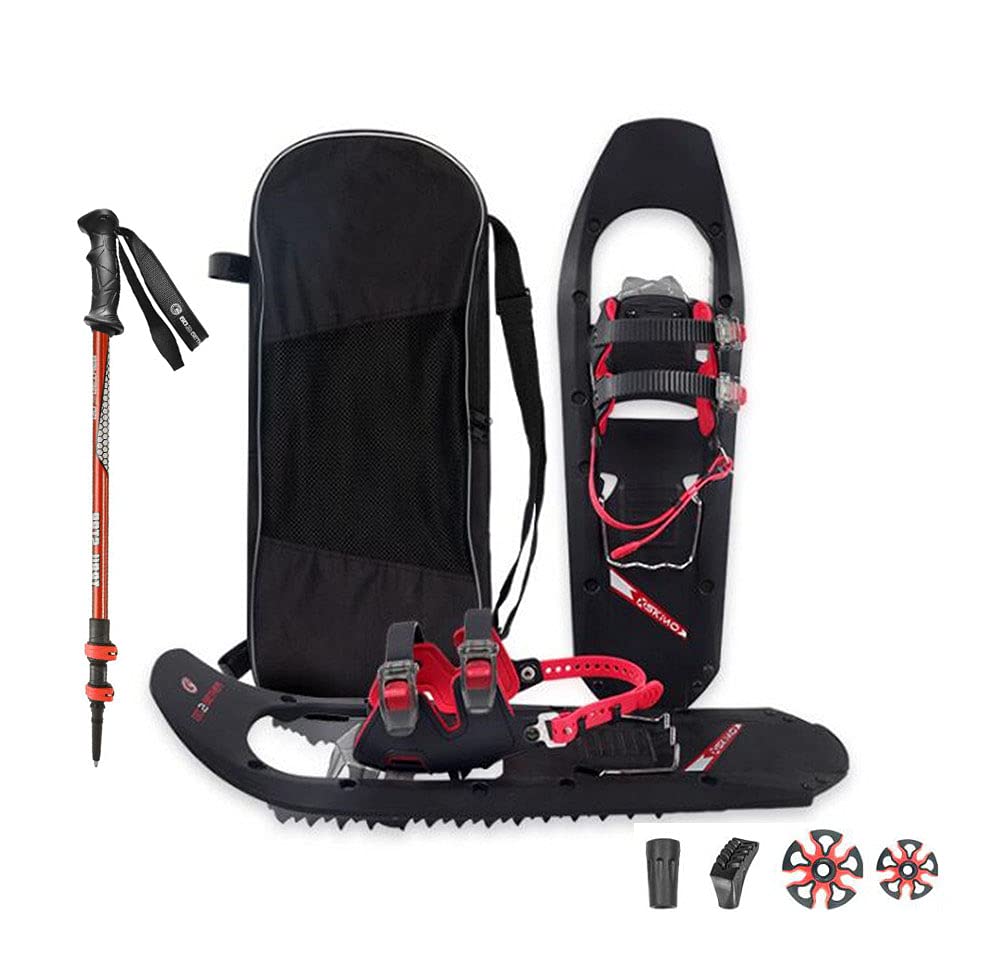 送料無料ZJDU All Terrain Snowshoes Lightweight Aluminum Alloy Snow Shoes with Trekking Poles and Carrying Tote Bag Snows