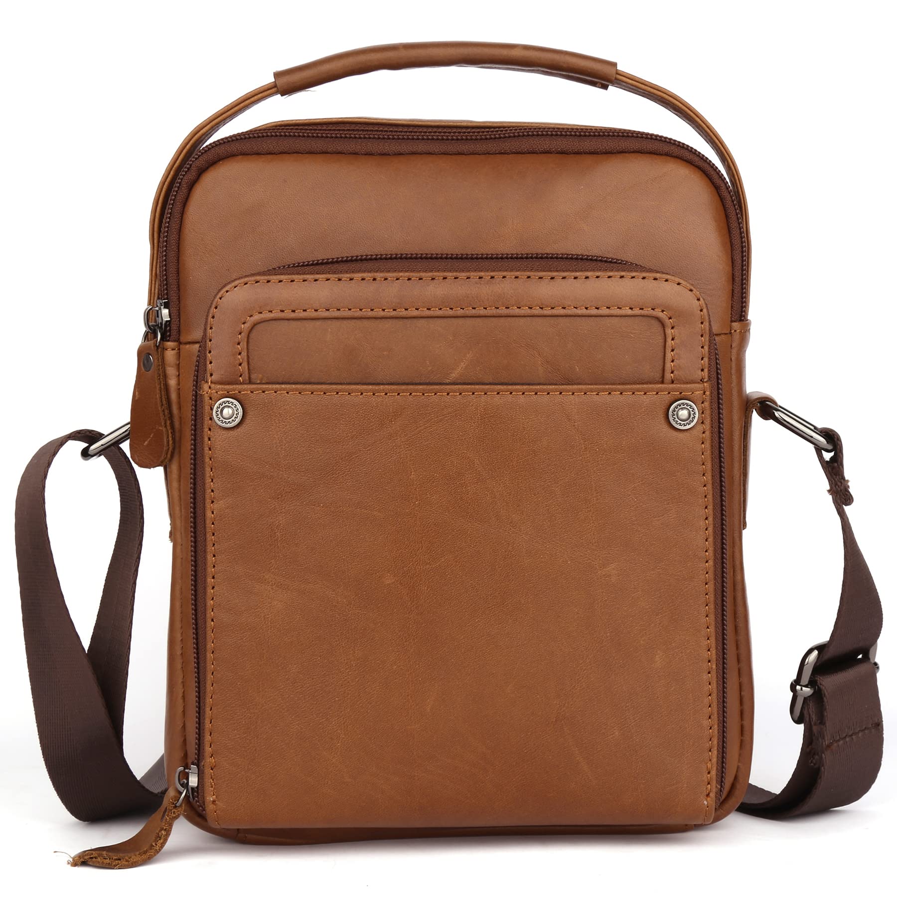 送料無料Fnionvn Fashion Genuine Leather Multifunction Shoulder Bag Casual Large Capacity Crossbody Messenger Waist Pack B