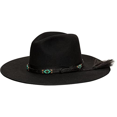 送料無料Stetson Womens Helix Black Wool Fashion Hat Beaded Band Small並行輸入品