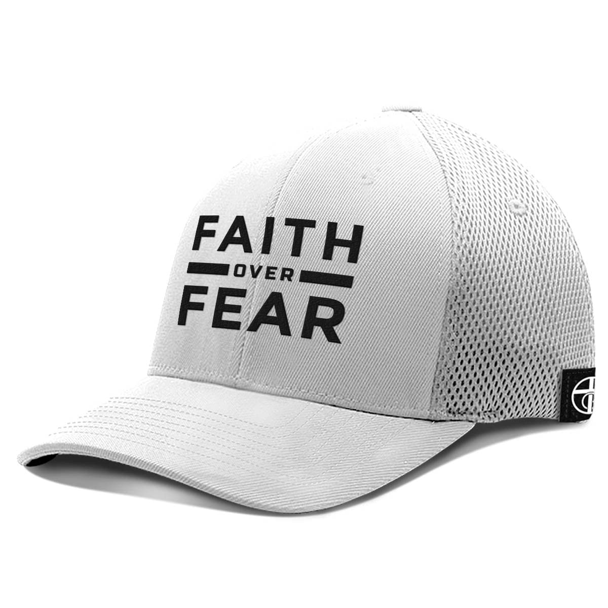 送料無料Our True God Faith Over Fear Flexfit Hat Christian Inspirational Gift Baseball Cap White Large-Extra Large l