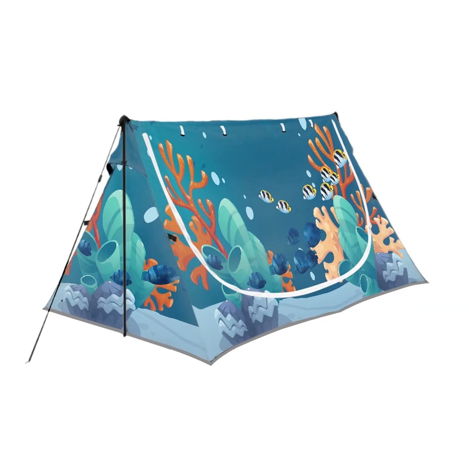 送料無料Freewander Cartoon Style Print Tent for Children and Teenagers 1-2 People Outdoor Camping Tent Leisure Foldable