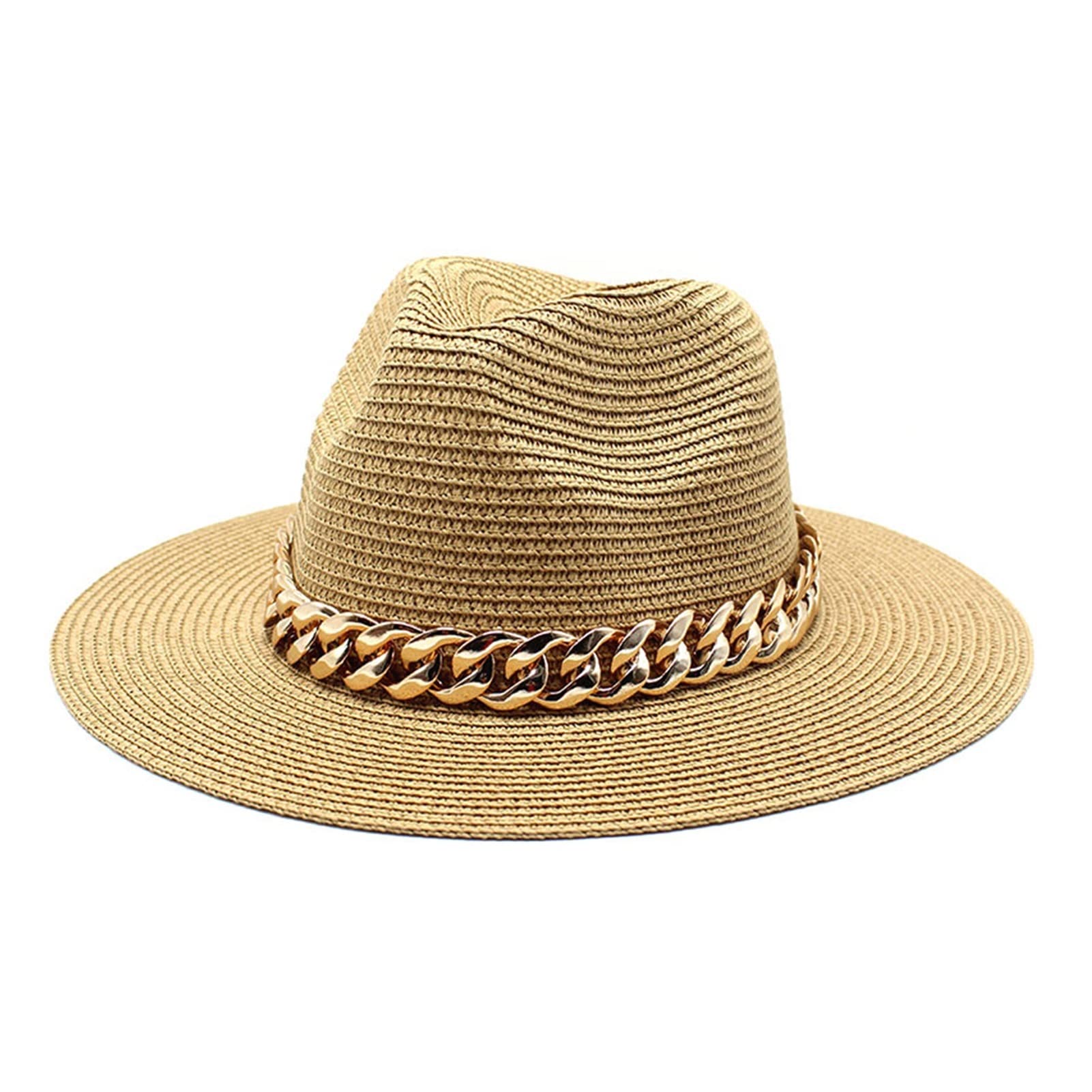 送料無料Two Piece Set Hat for Women Sunshade Sun Hat Large Chain Bag and Hat Unisex Beach Travel Straw Hat Fedoras Summer