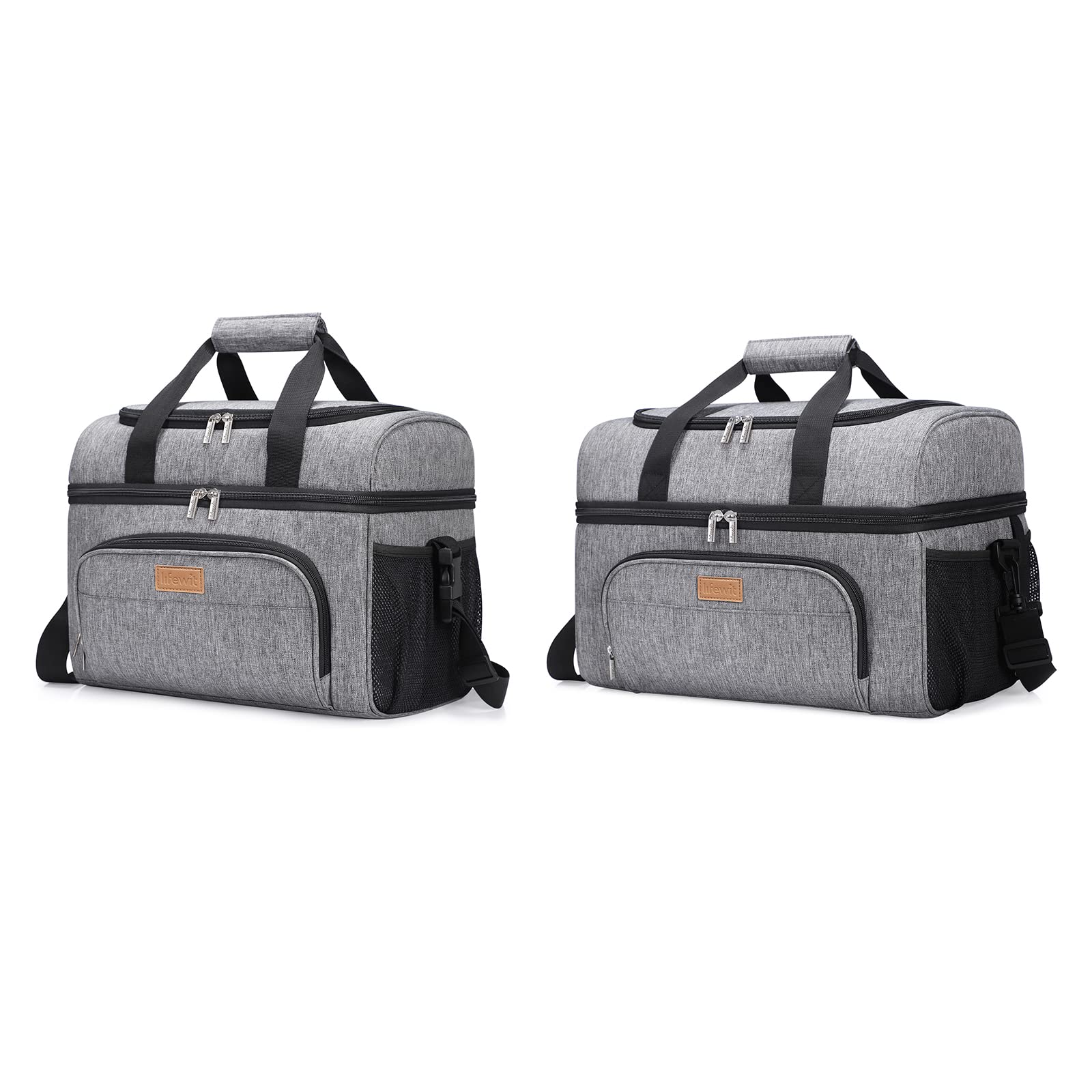 送料無料Lifewit Soft Cooler Bag 32 and 48 Cans Lightweight Portable Cooler Tote Double Layer Grey並行輸入品