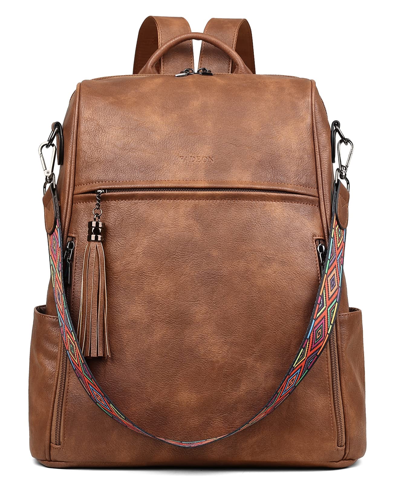 送料無料FADEON Laptop Backpack Purse for Women Large Designer PU Leather Laptop Bag Ladies Computer Shoulder Bags並行