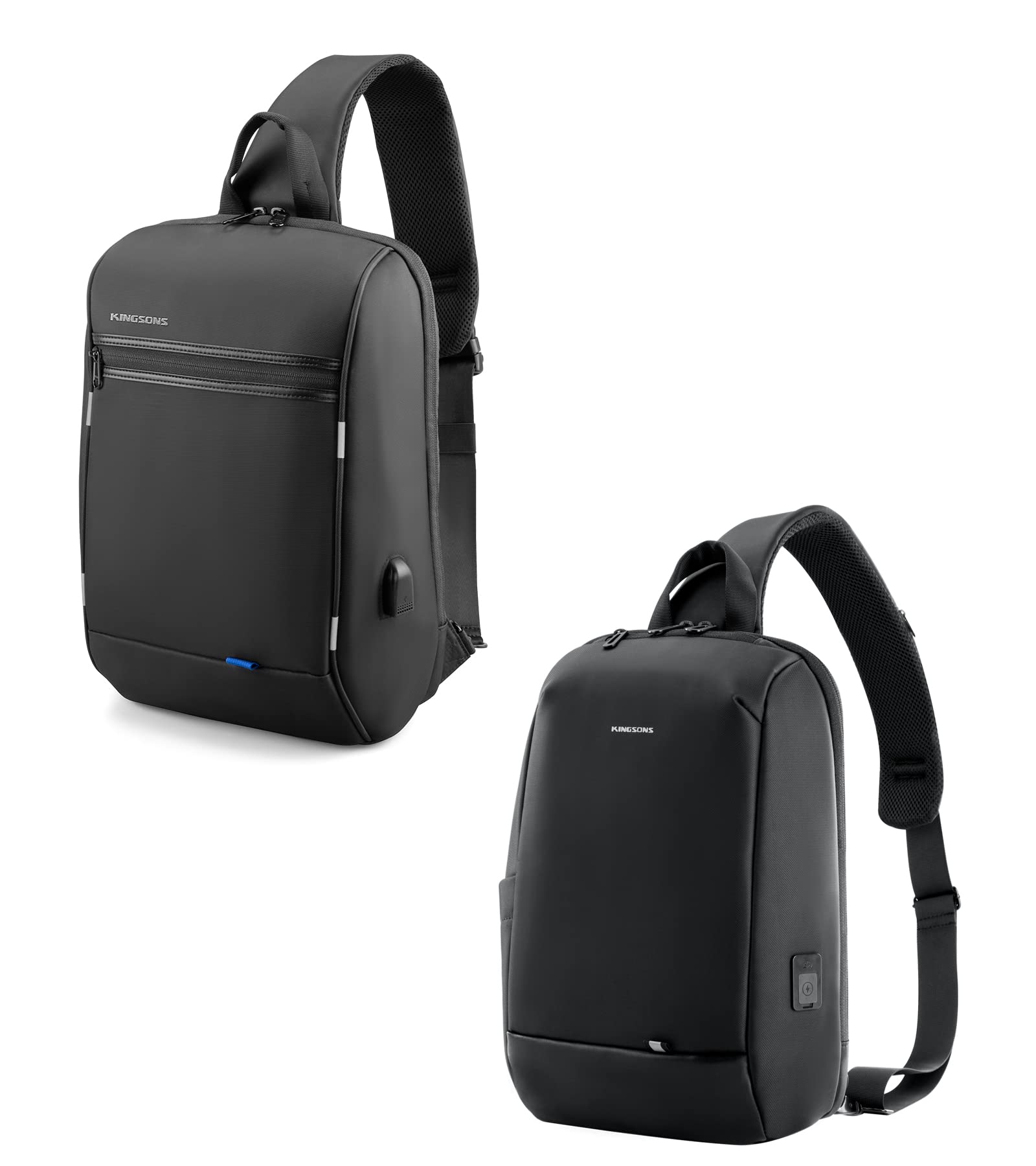 送料無料WINKING Sling Bag for Men Women Hiking Daypack Women Crossbody Bag 14.1 Inches with USB Charging Port Water-res