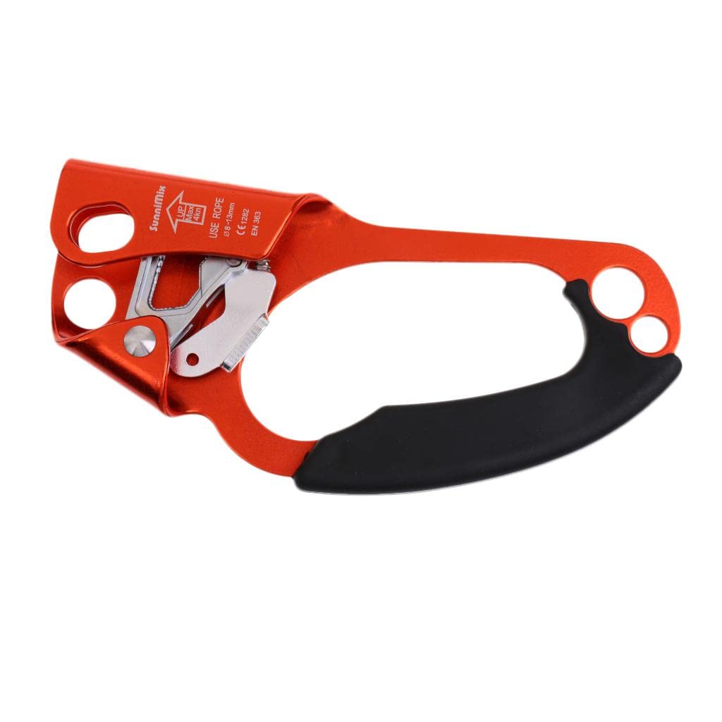 送料無料Colaxi Rock Climbing Ascender Ultralight Durable Mountaineering mm Rope Clamp Equipment RightLeft Hand Orange
