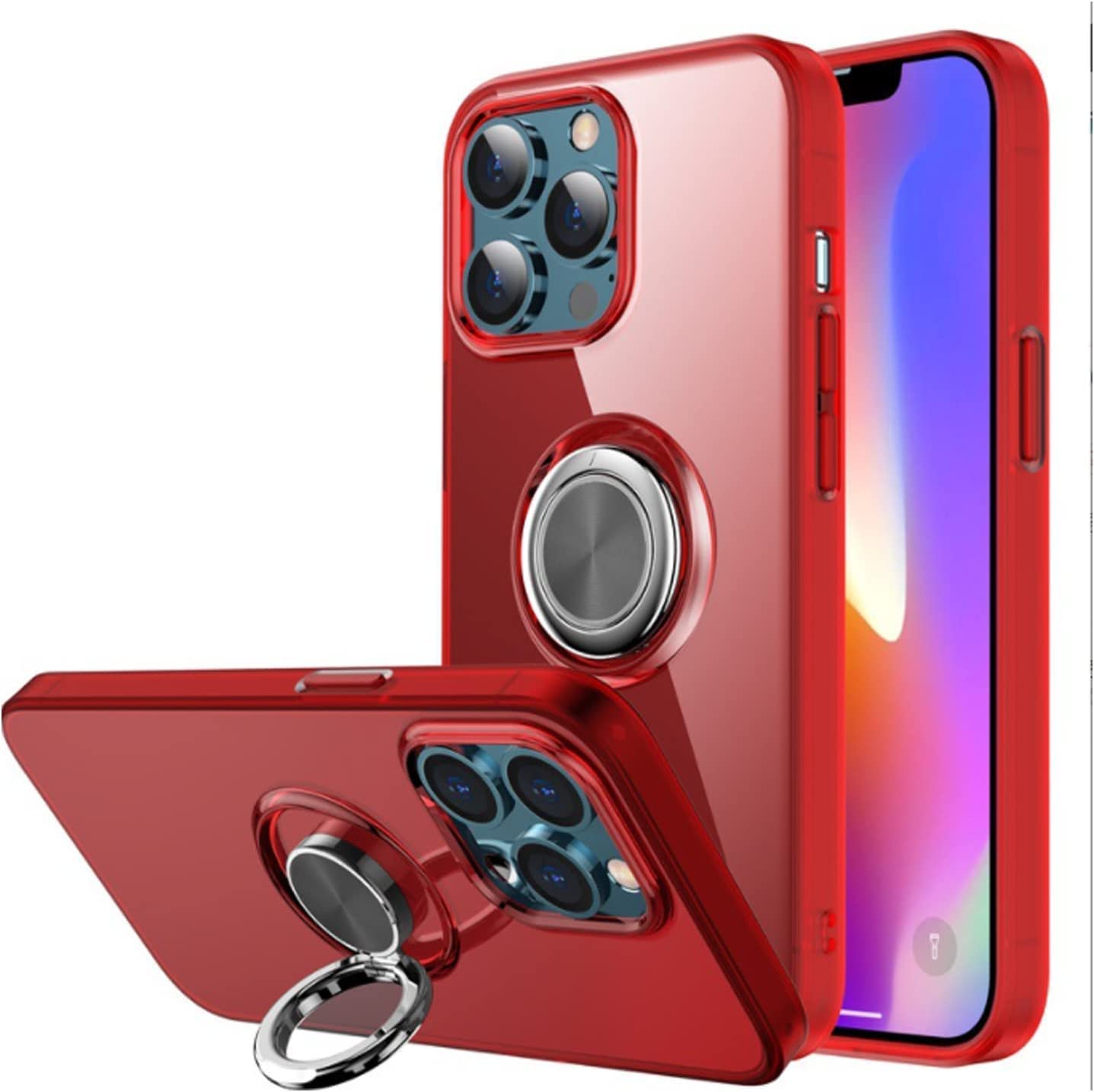 送料無料DAIKMZ Case for iPhone 13 Pro Max TPU Case Slim Cover with Mobile Phone Ring Holder Case Shockproof Anti-Fall