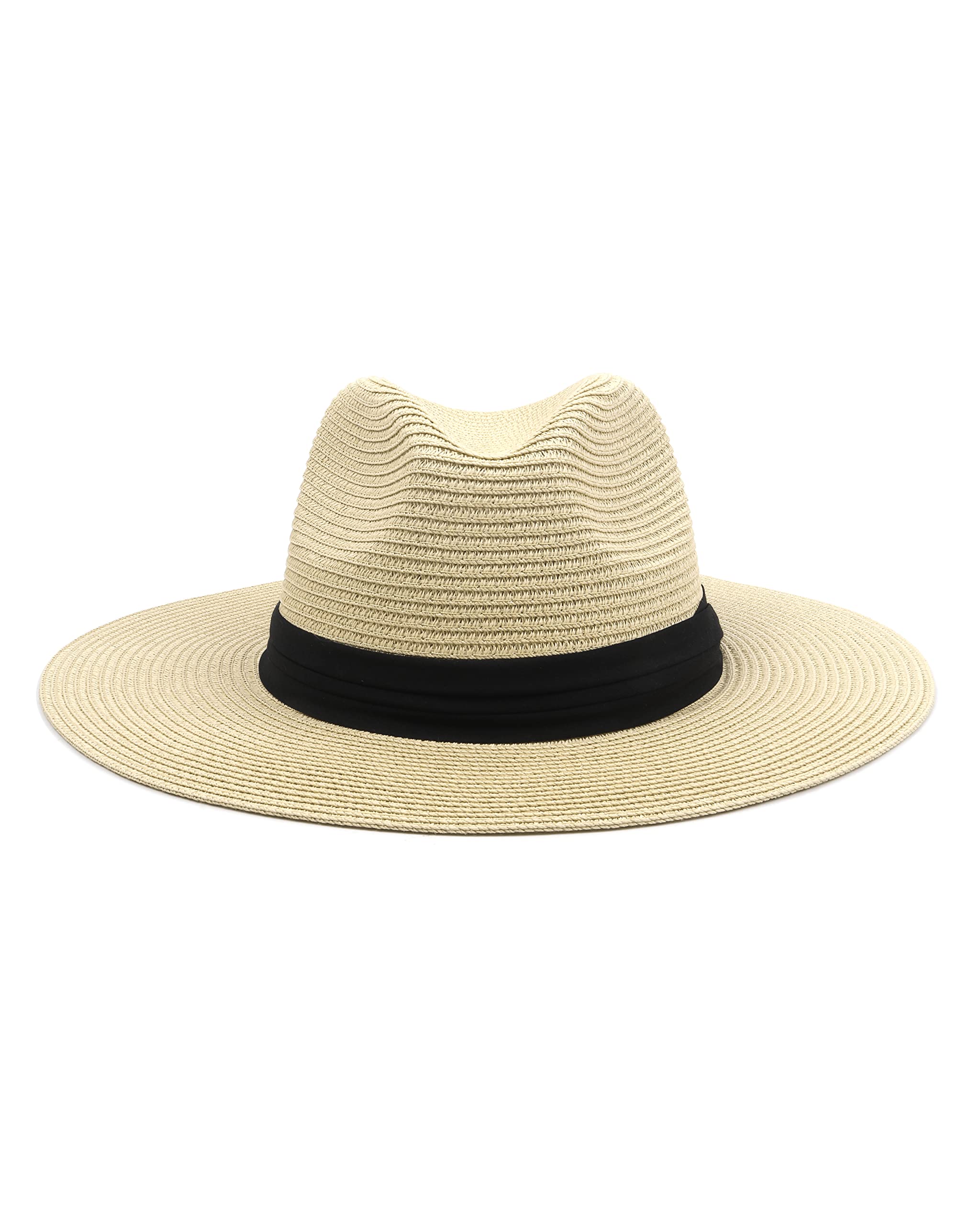 送料無料Zylioo Large Head Womens Beach HatsMens Straw Panama HatFoldable Summer UV HatPackable Travel Sun Hats並行