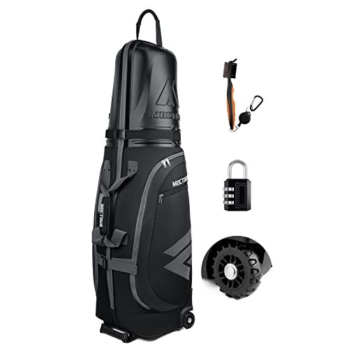 送料無料MOCTOUR Golf Travel Bags for Airlines with Wheels ABS Hard Case Top Protect Your Clubs Waterproof 1680D Oxfor