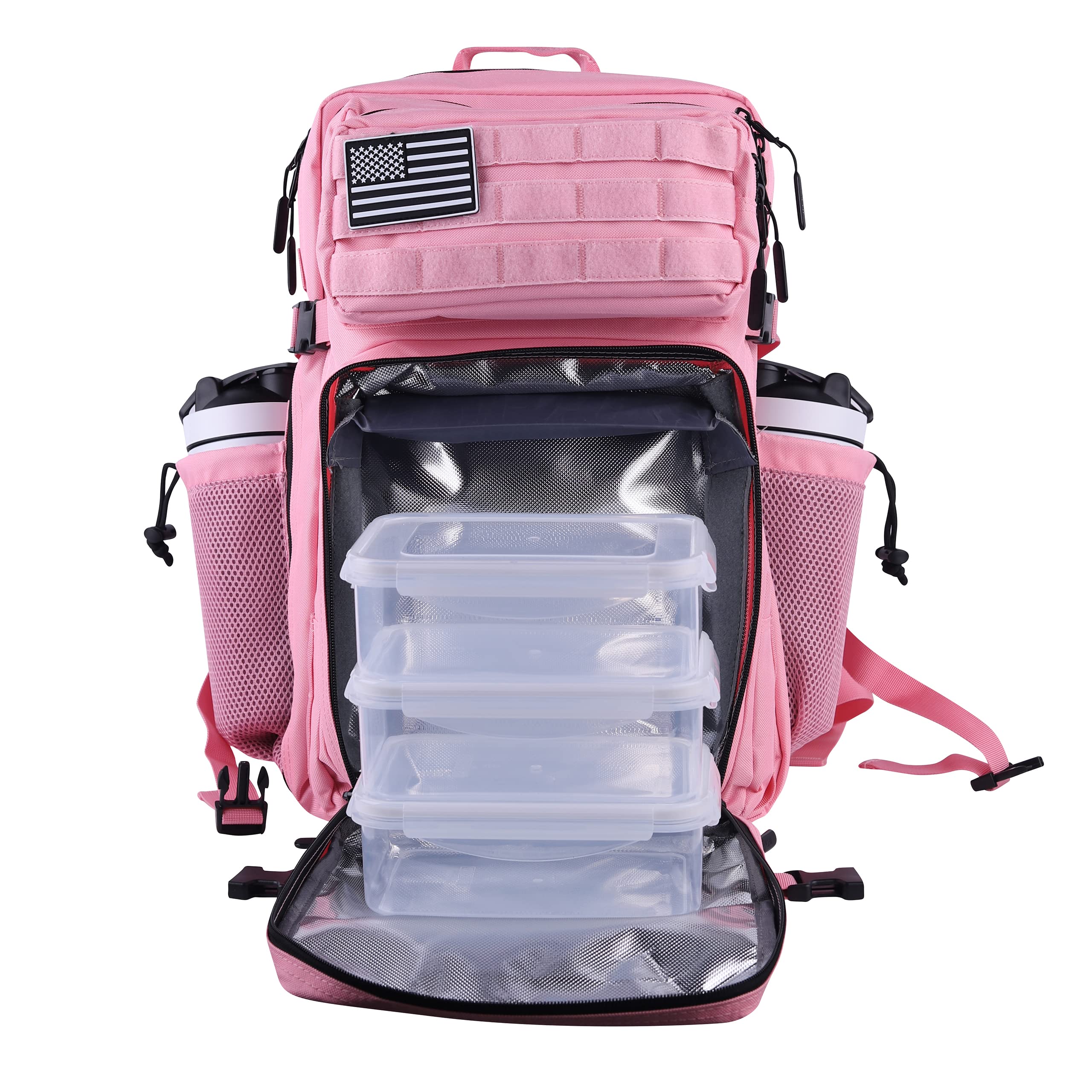 送料無料LHI Tactical Meal Prep Backpack 45L Insulated Cooler Lunch Backpack with Cup Holders for Gym Camping Hiking Train