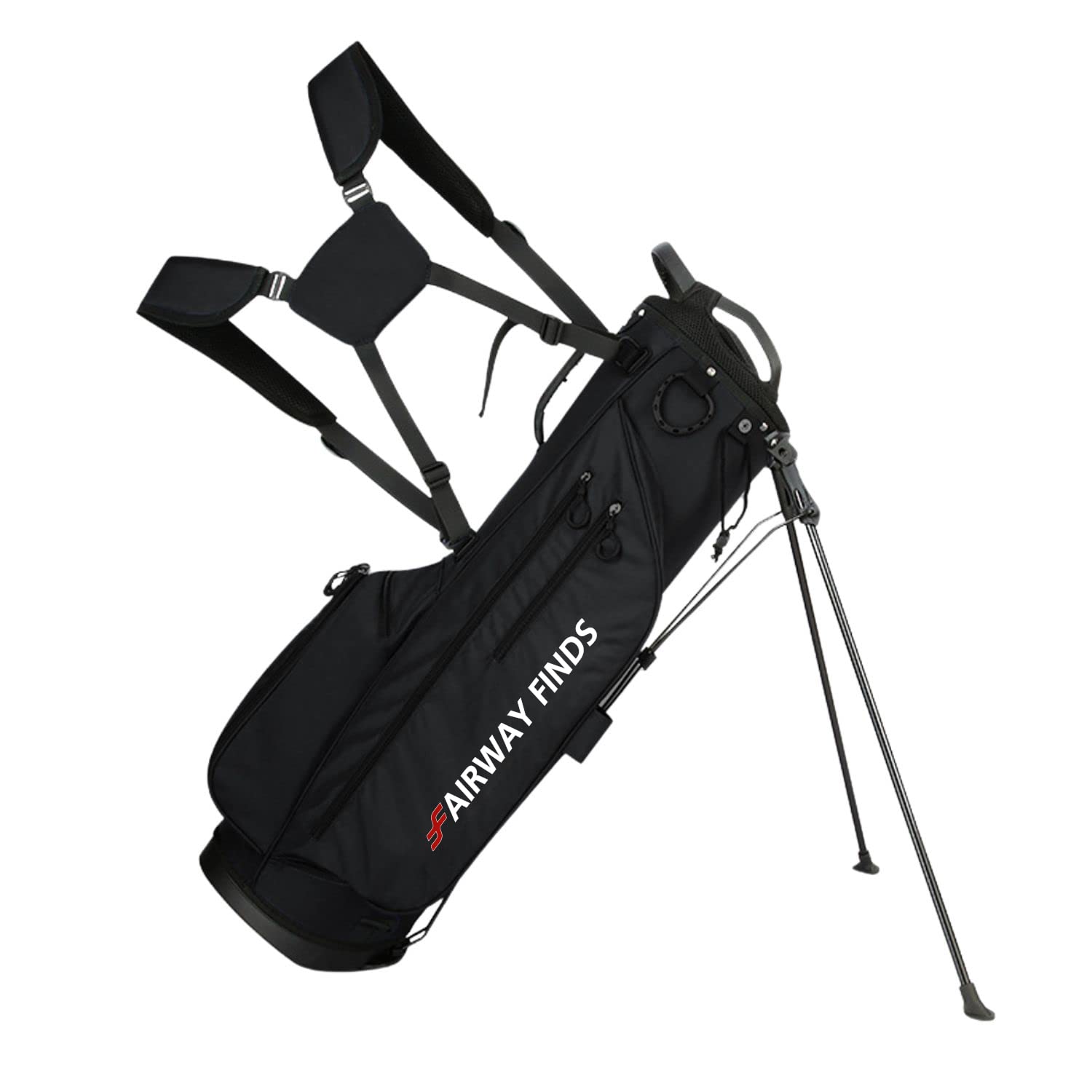 送料無料Fairway Finds Golf Bag Nylon Club Case with Double Shoulder Strap Multiple Pockets for Storage Golf Bag Cart