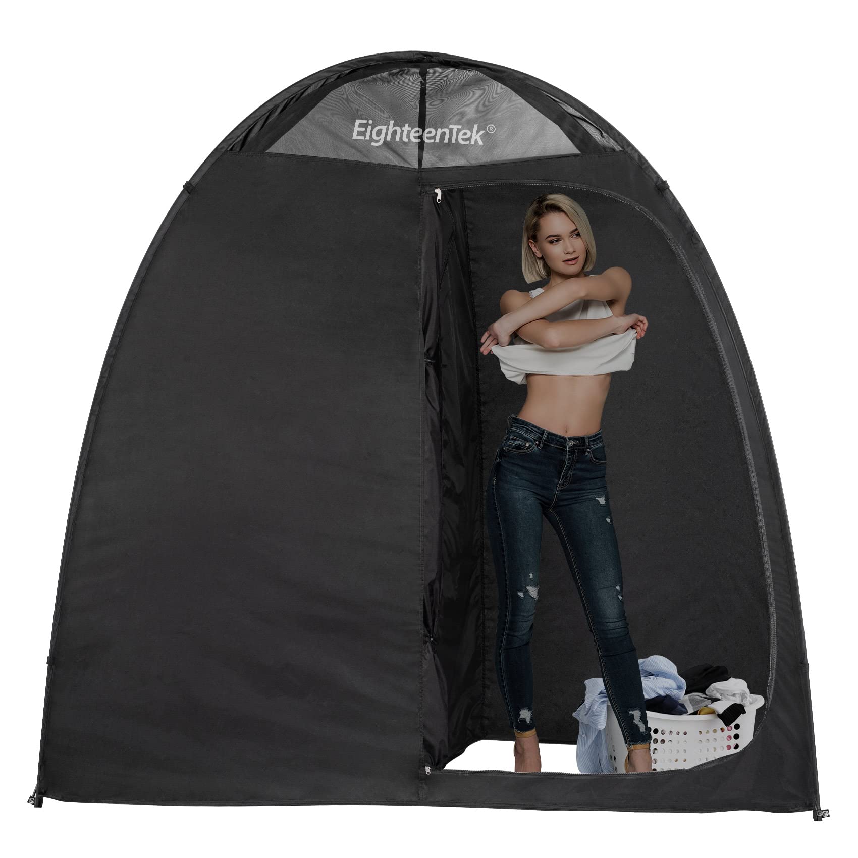 送料無料EighteenTek Pop Up Shower Tent Changing Room with Two Rooms - Portable Privacy Dressing Shelter for Outdoor Campi