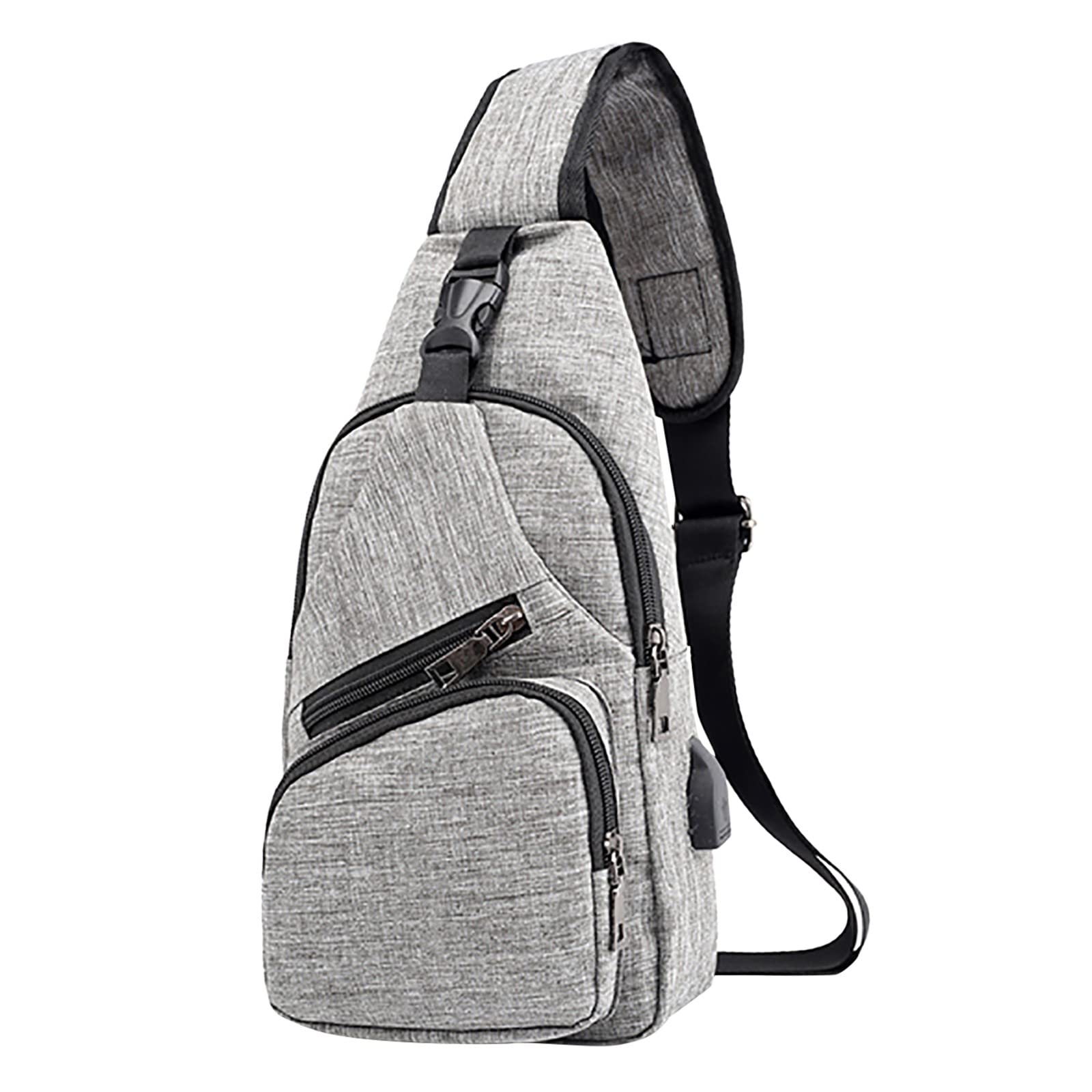 送料無料WMQPNNS Sling Bag For Men Women Shoulder Backpack Chest Bags Crossbody Daypack With USB Cable For Hiking Camping