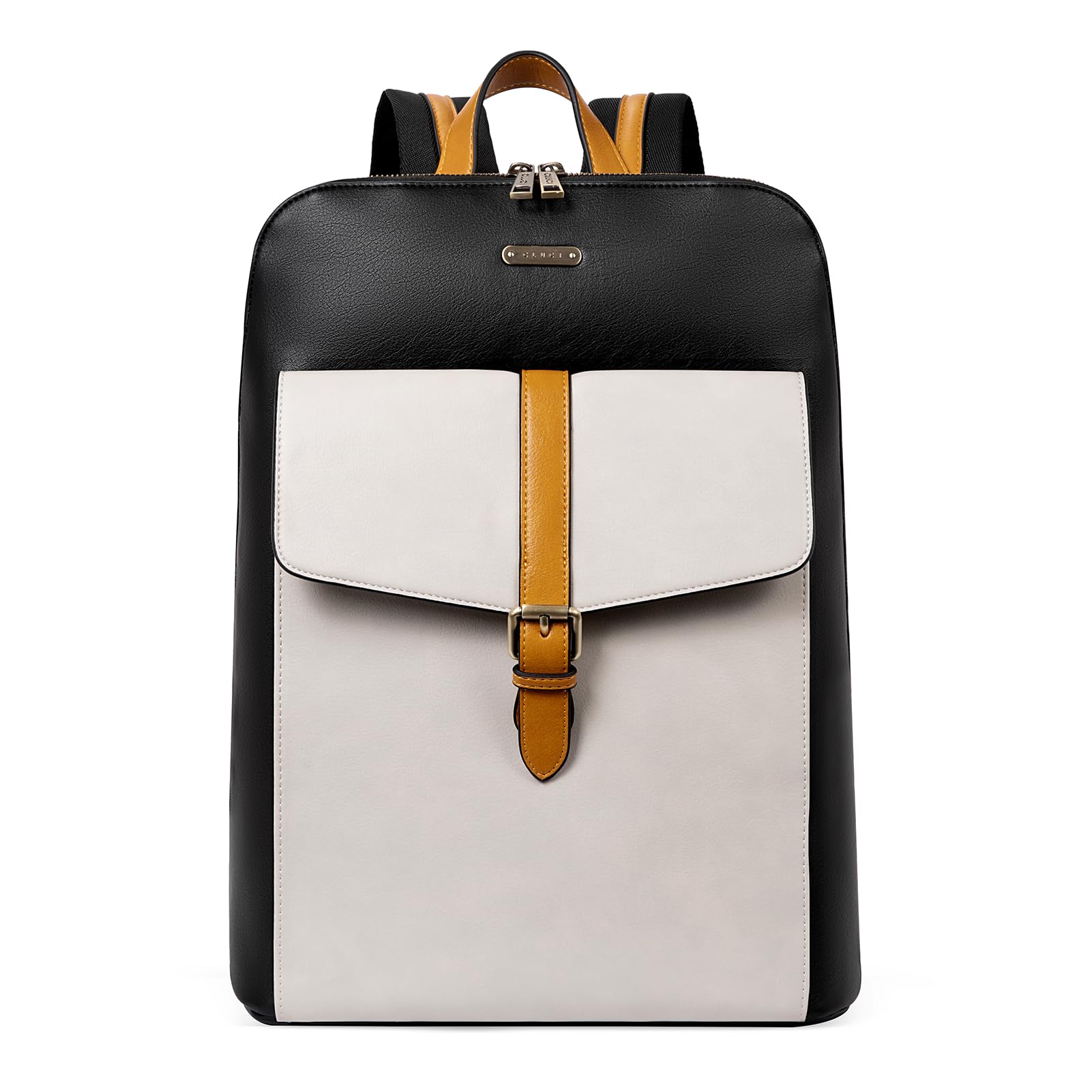 送料無料CLUCI Leather Laptop Backpack for Women 15.6 inch Computer Backpack Stylish Travel Backpack Purse for Women Work