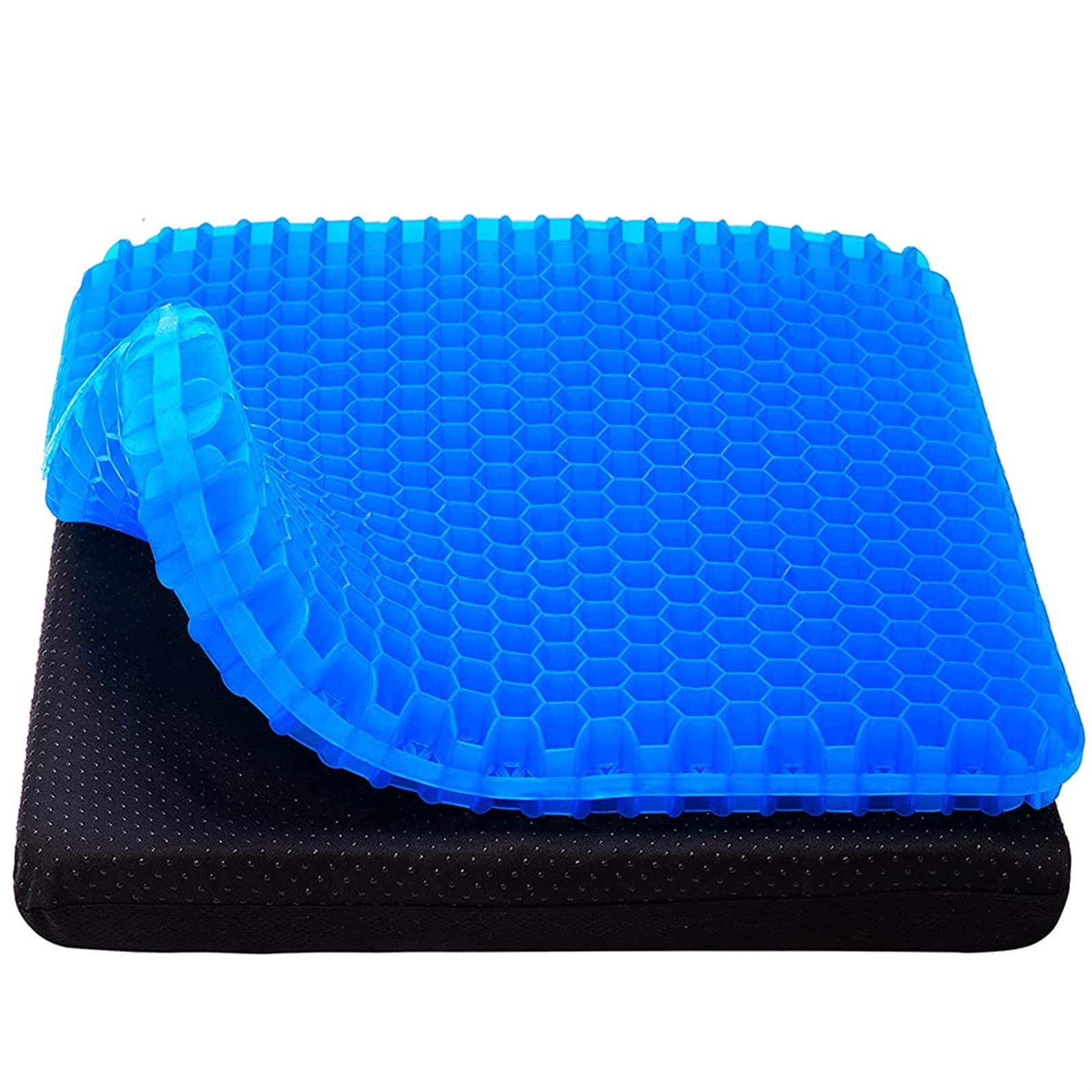 送料無料IUPIII Throwcushions Gel Seat Cushion Breathable Honeycomb Design for Pressure Relief Back Tailbone Pain - Home O