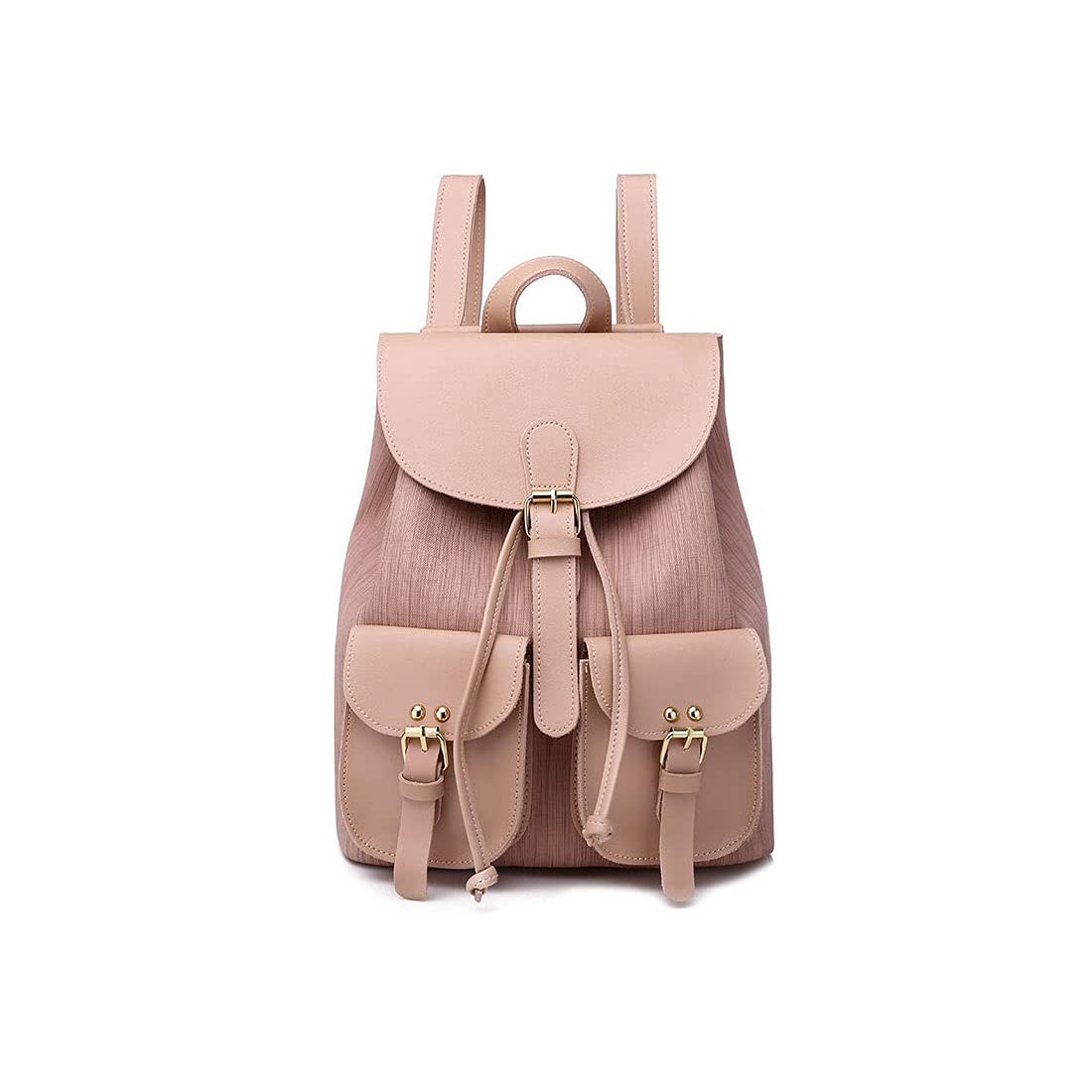 送料無料INKSKI Black Bookbag PU Ladies Leather Backpack Lady Drawstring Business Bags Women Laptop Backpack Color Pink