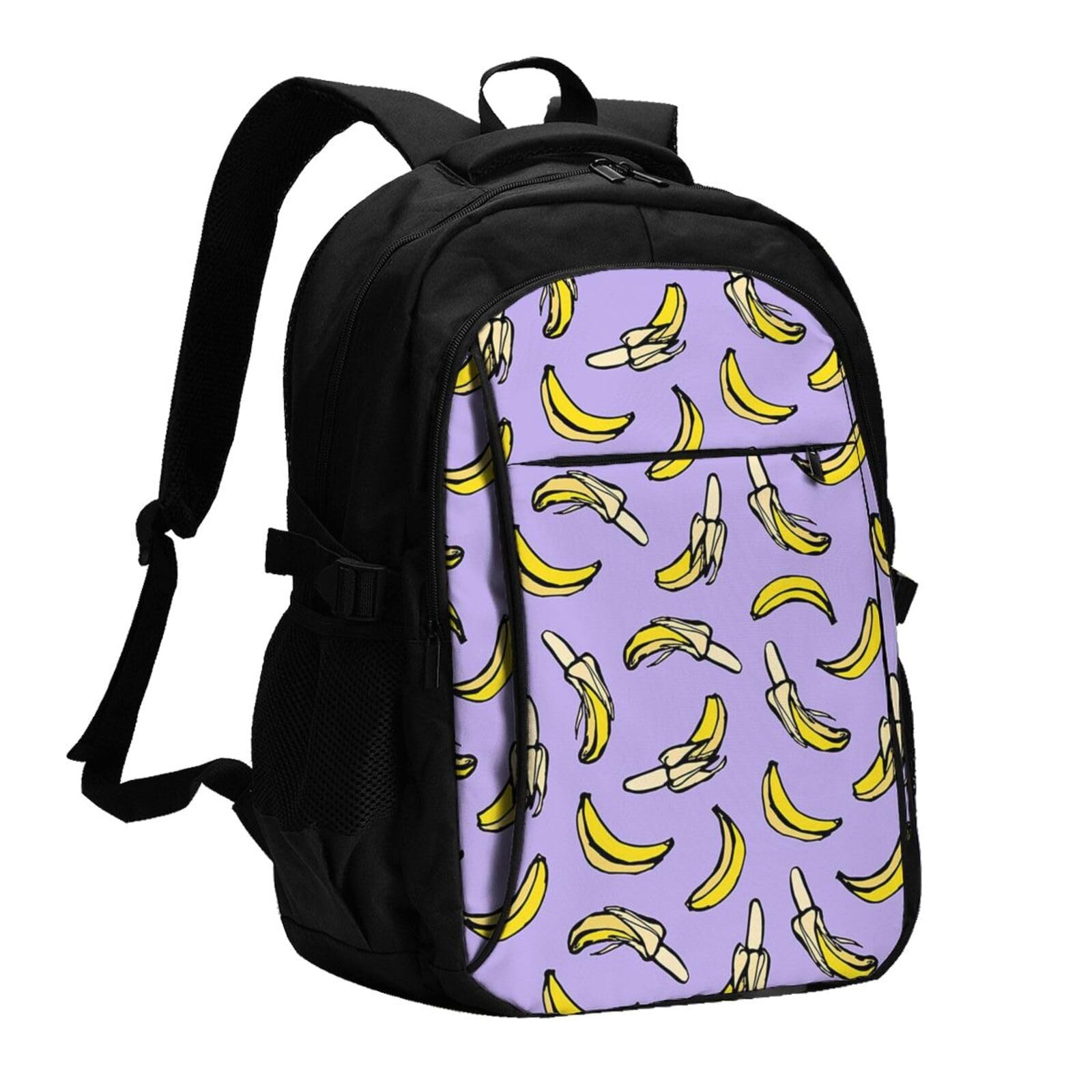送料無料EVANEM Unique Banana Fruit Printed Laptop Backpack With Usb Charging Port And Music Jack Travel Backpack Business