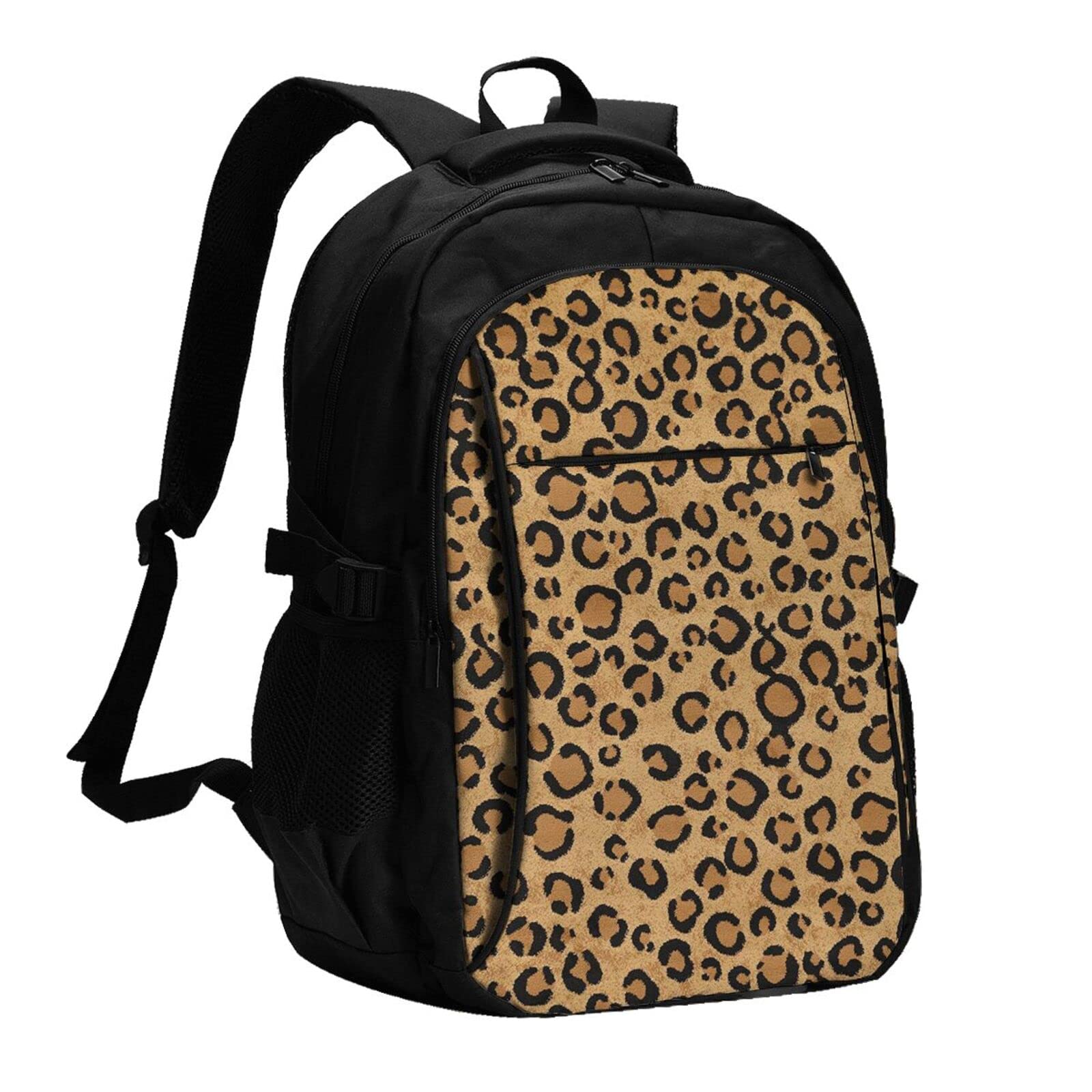 送料無料EVANEM Wild Leopard Animal Printed Laptop Backpack With Usb Charging Port And Music Jack Travel Backpack Business