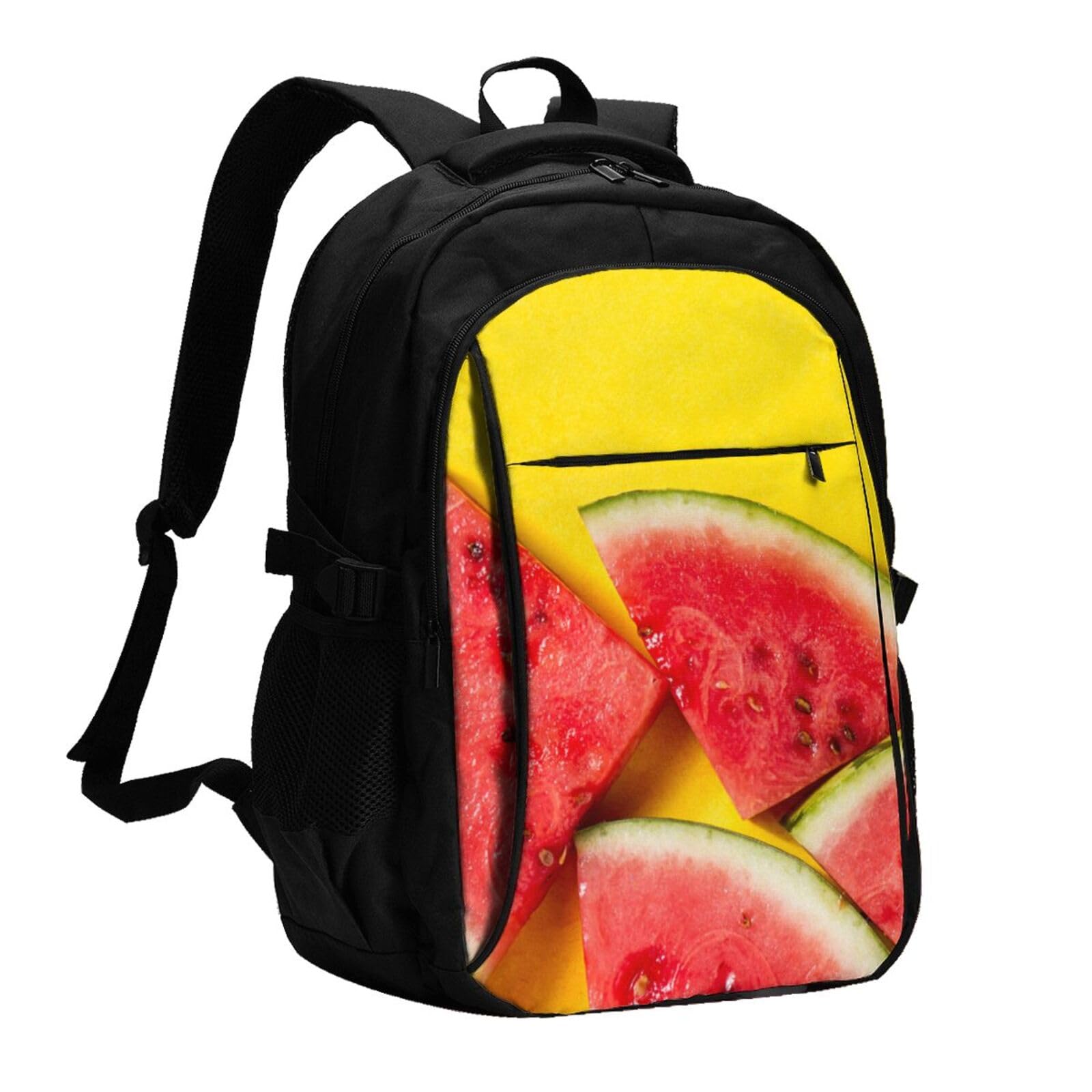 送料無料EVANEM Watermelon Beautiful Printed Laptop Backpack With Usb Charging Port And Music Jack Travel Backpack Busines