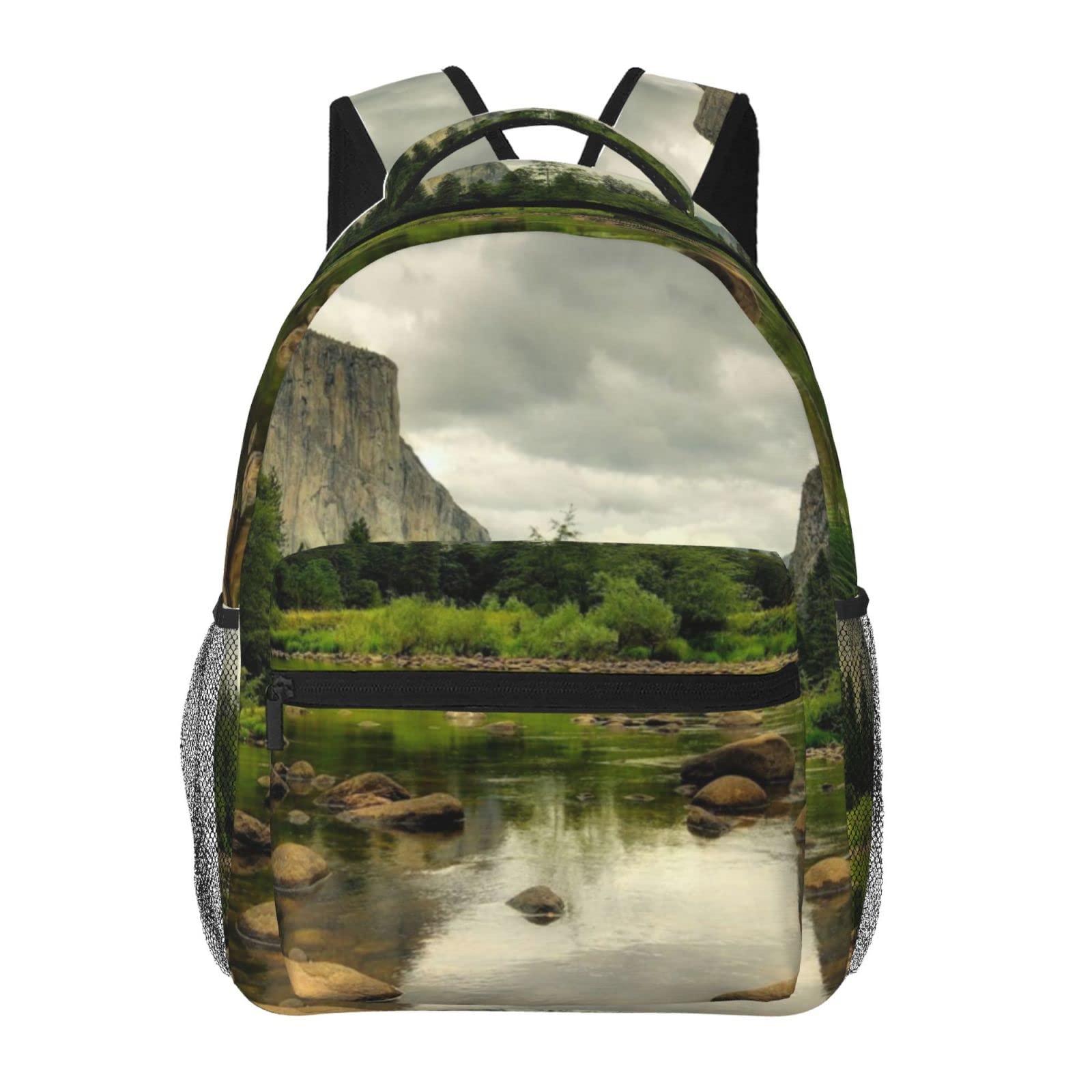 送料無料Park Scenery Printed Laptop Backpack Fashion Lightweight Ergonomic Backpacks Casual Travel Daypack For Women Men