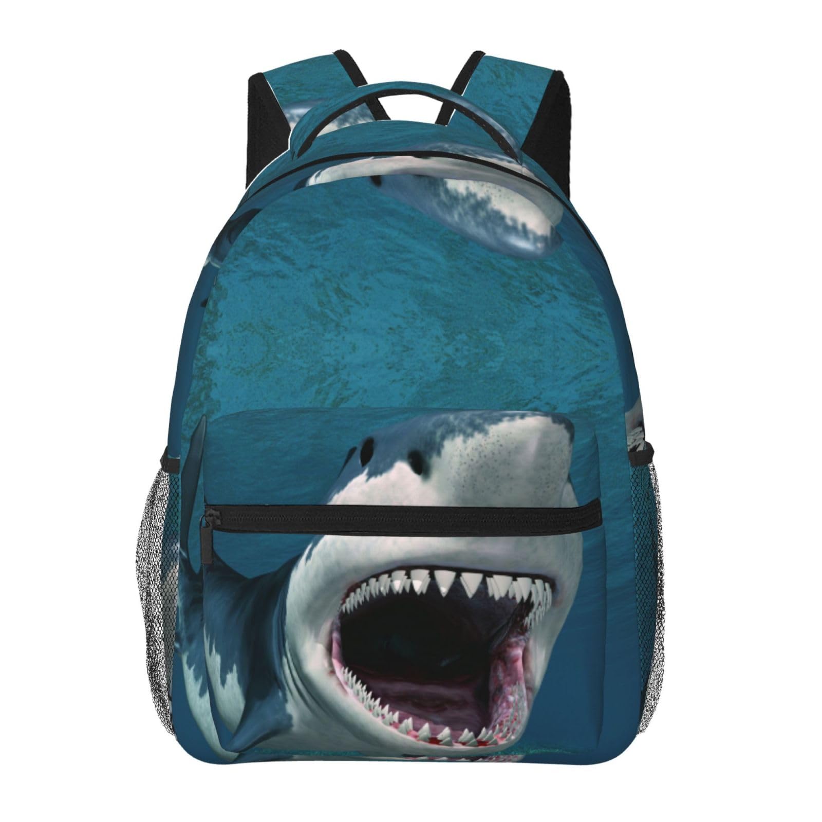 送料無料Ocean Shark Printed Laptop Backpack Fashion Lightweight Ergonomic Backpacks Casual Travel Daypack For Women Men