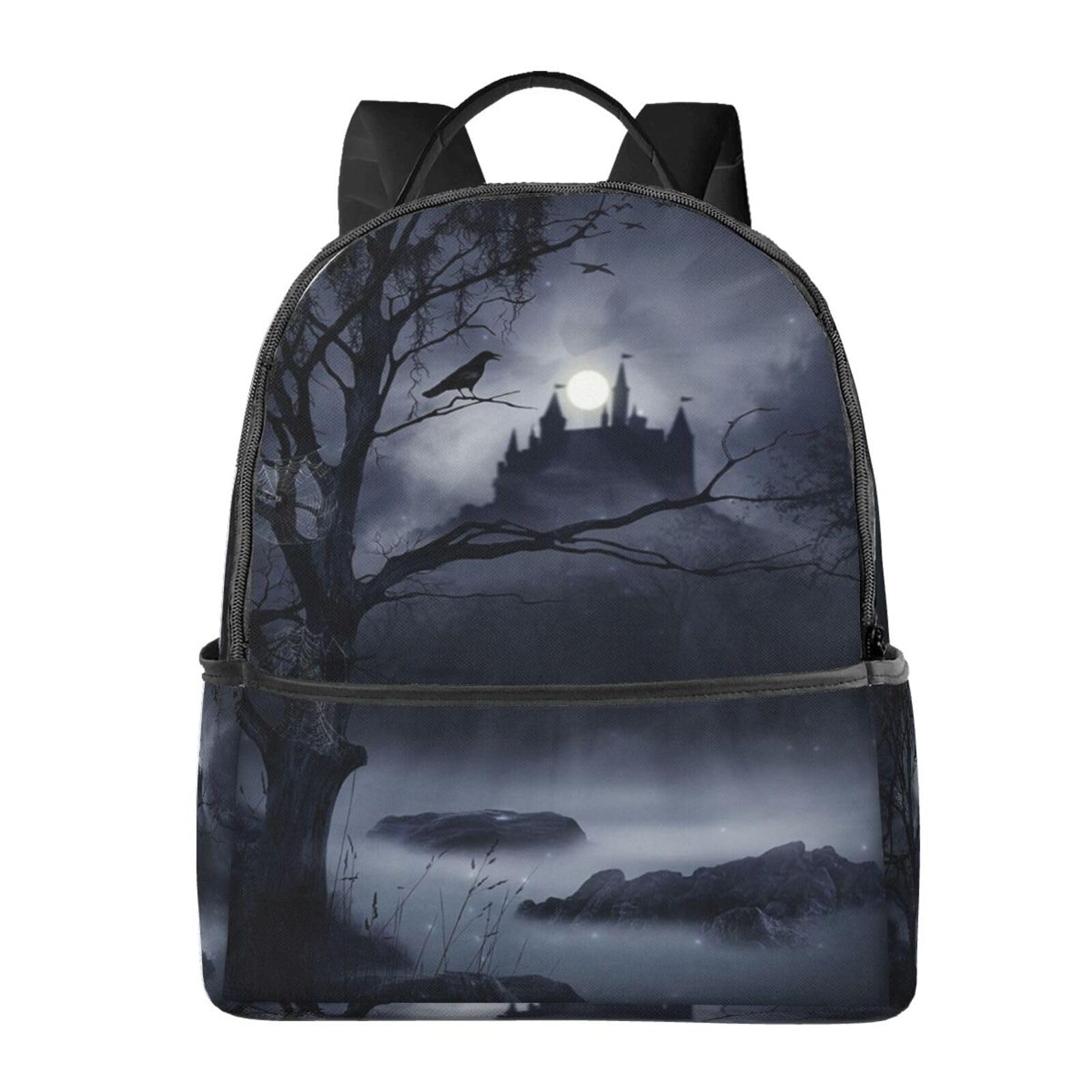 送料無料EVANEM Laptop Backpack Lightweight Travel Backpack Shoulders Bag Night Garden Moon Light Printed For Travel Men W