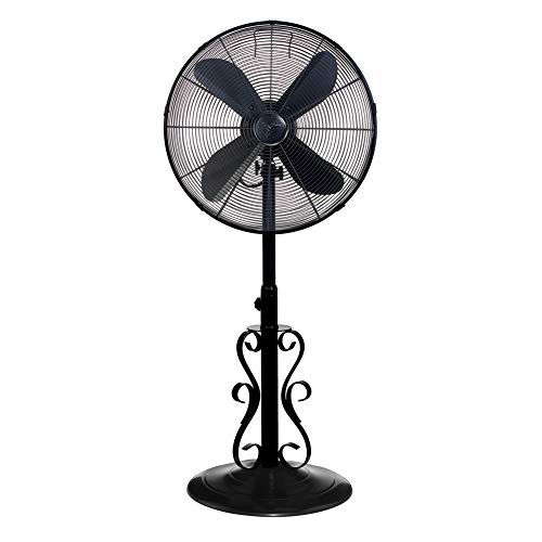 新品Deco Breeze Weather Resistant Outdoor Fan Ebony Adjustable 38-50 Inches Tall with 18-Inch Fan Head by Deco Breeze
