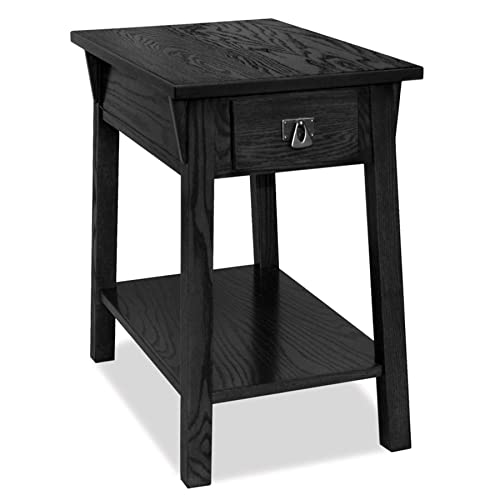 新品Leick Home 9059-SL Mission One Drawer Side Table with Shelf Slate