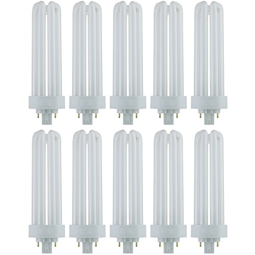 新品Sunlite PLT42ESP65K10PK 蛍光灯 42W PLD トリプルU字型ツインチューブ CFL電球 4ピン GX24Q-4ベー