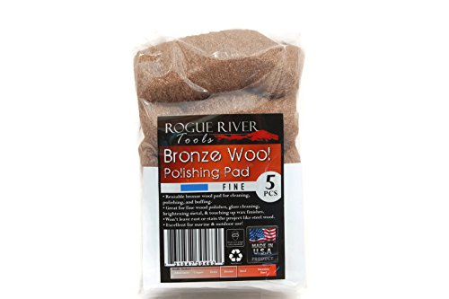 新品Rogue River Tools Bronze Wool Pads 5pc - Fine