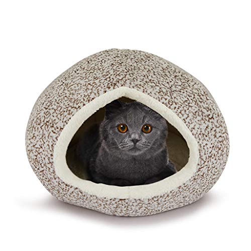 新品WANGXIAOLIN Cat Bed Closed Cat Nest Thicken Keep Warm Cat House Yurt Cat Tent Four Seasons General Purpose