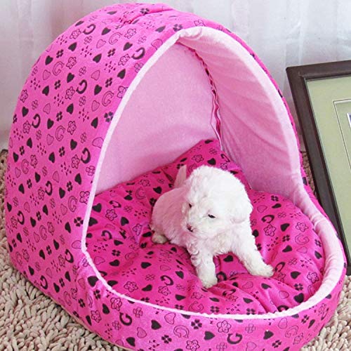 新品Pet Supplies Small Pet Dogs Cats House Creative Yurt Shape Dog House Size S 303131cmPink Pets Houses Color Mage